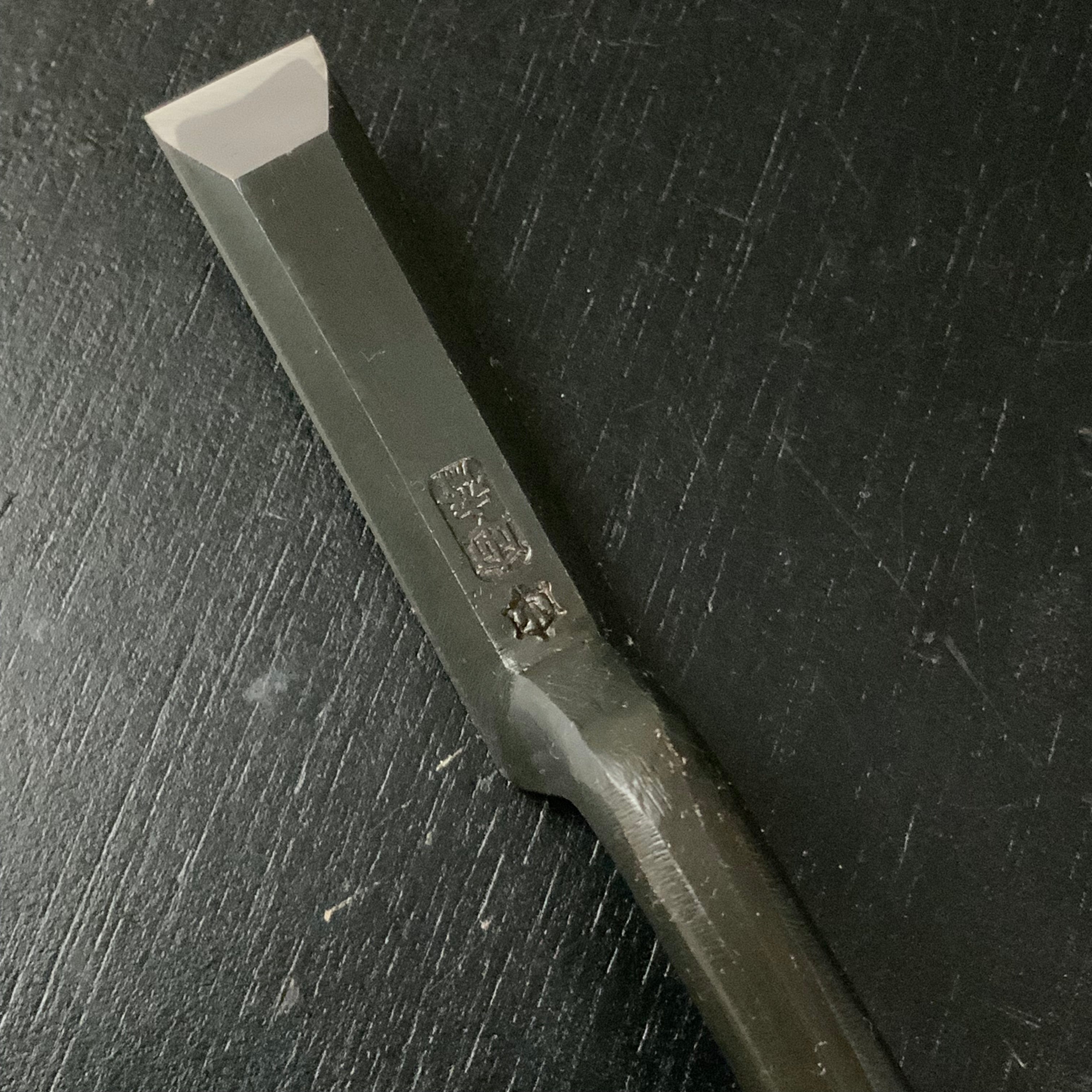 Tasai Special Trowel chisel (Kote nomi) 田斎作 面取鏝鑿 赤樫柄 15mm