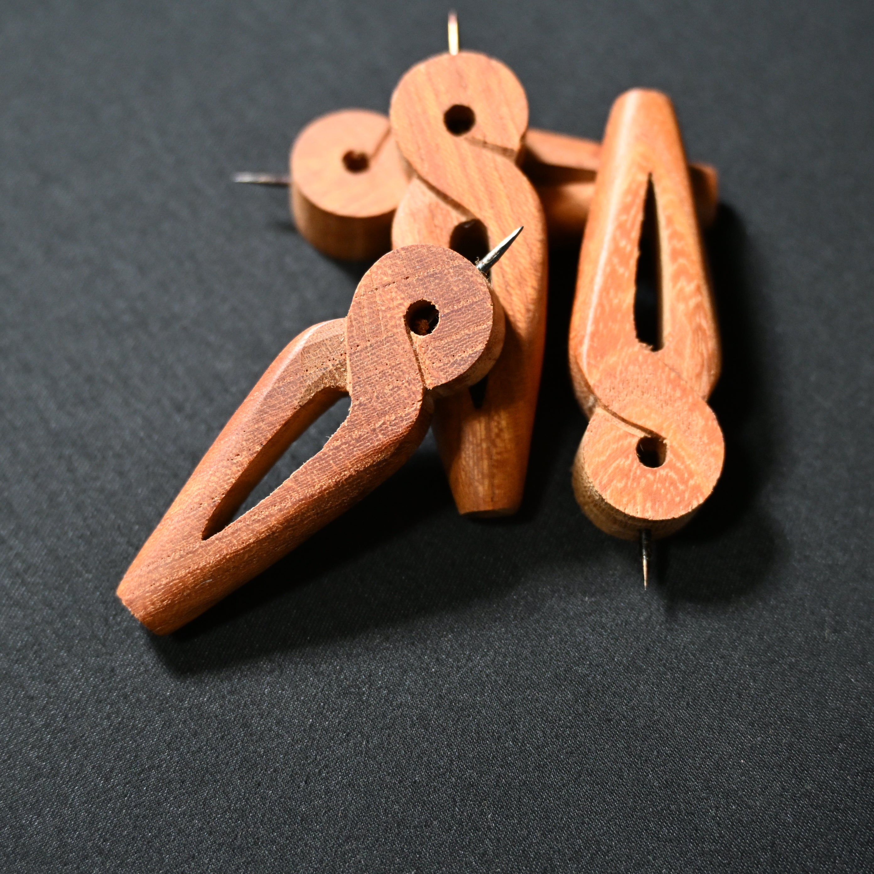 坪昭 木製工芸 カルコ Japanese Carpenter wooden karuko pins for sumitsubo