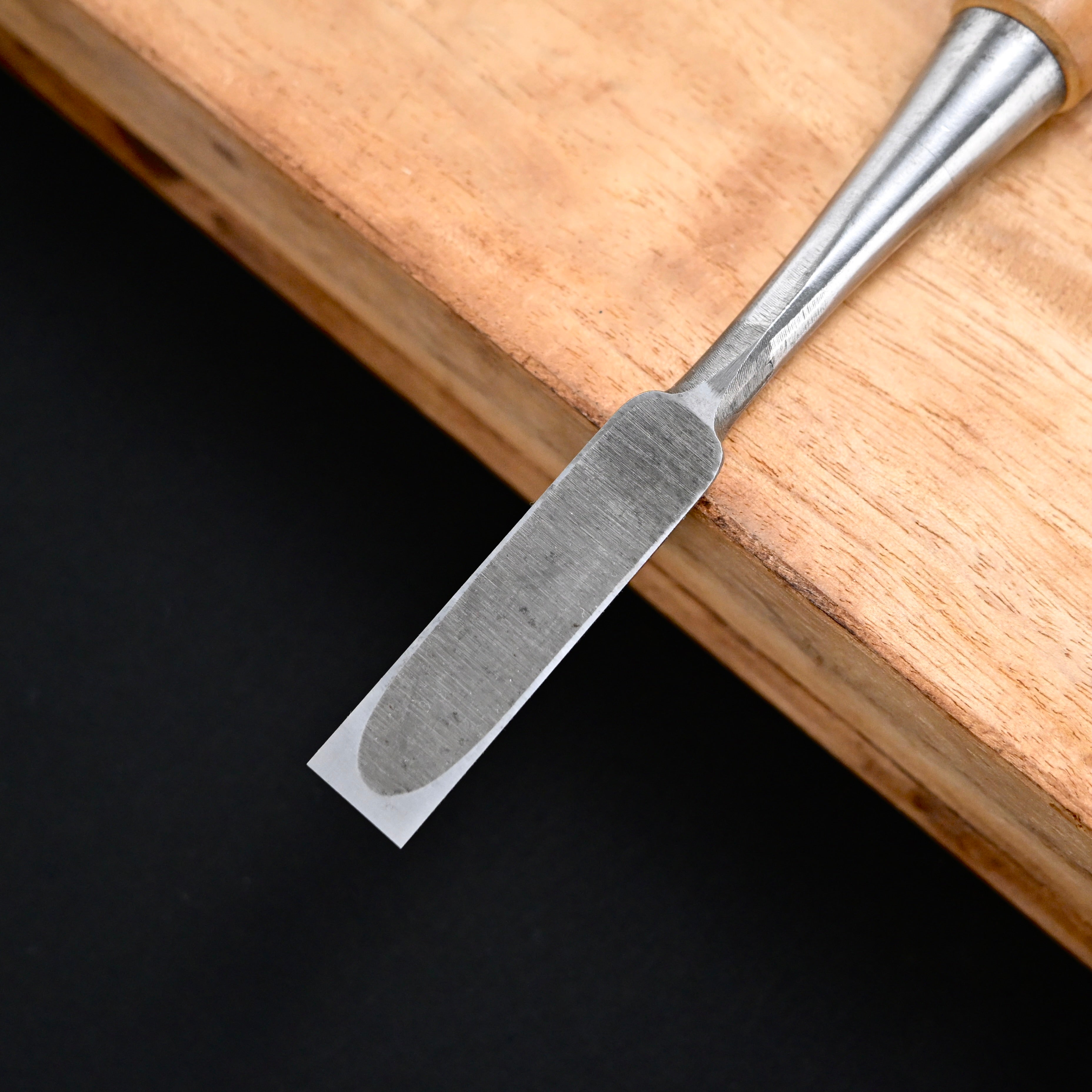 M-6 中古 岡山猛作 山弘 追入鑿 柘植柄 15mm Used Yamahiro Bench chisels by Okayama Takeshi