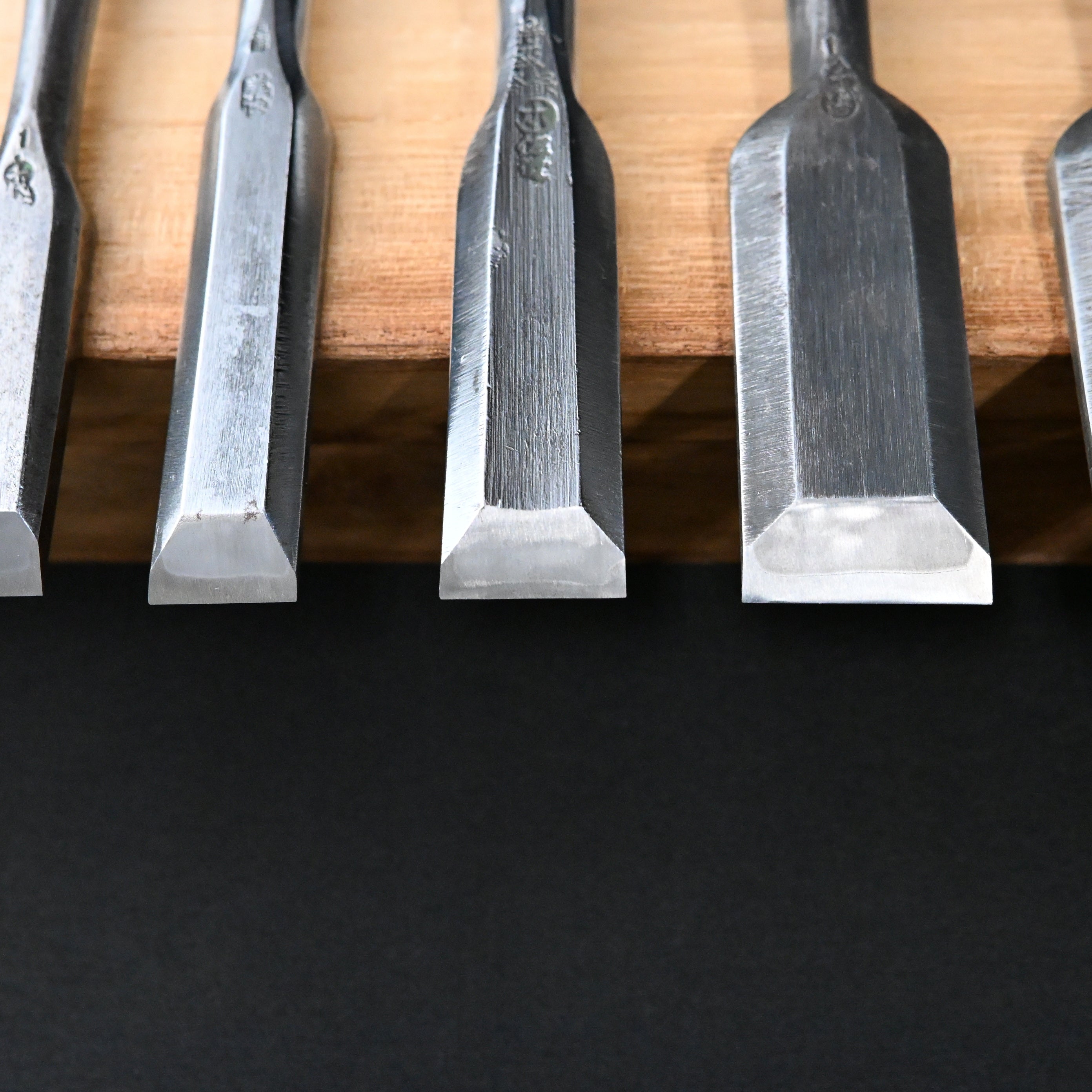 M194 Mixed set Bench chisels set for beginner by unknown smith バラ鑿合わせ 初心者におすすめ 追入組鑿 M194