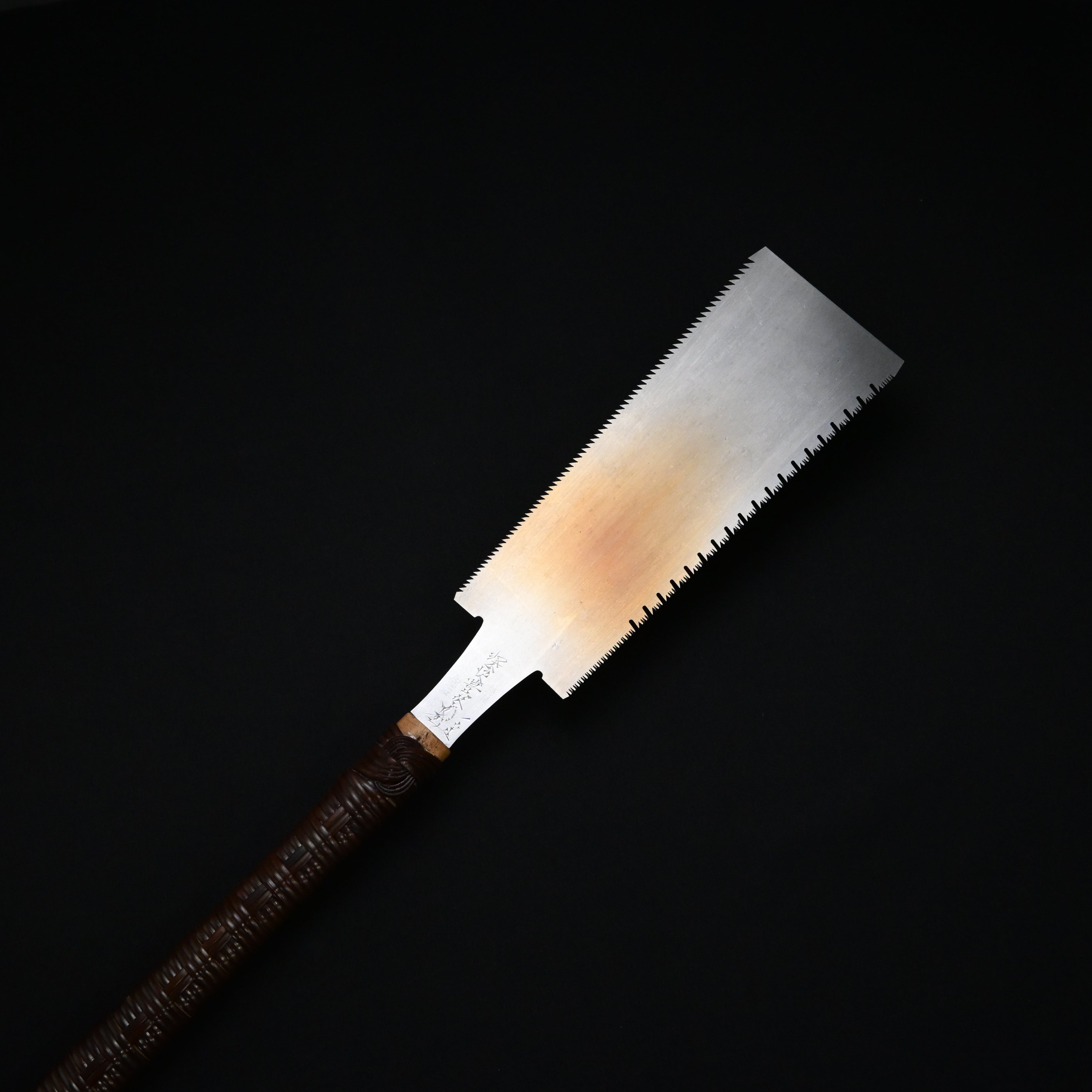 #248 Nagakatsu Double Edge Saw Eddy Type Handles set by Kurashige For Hard Wood 長勝鋸 渦巻き柄 両刃鋸 240mm 広葉用