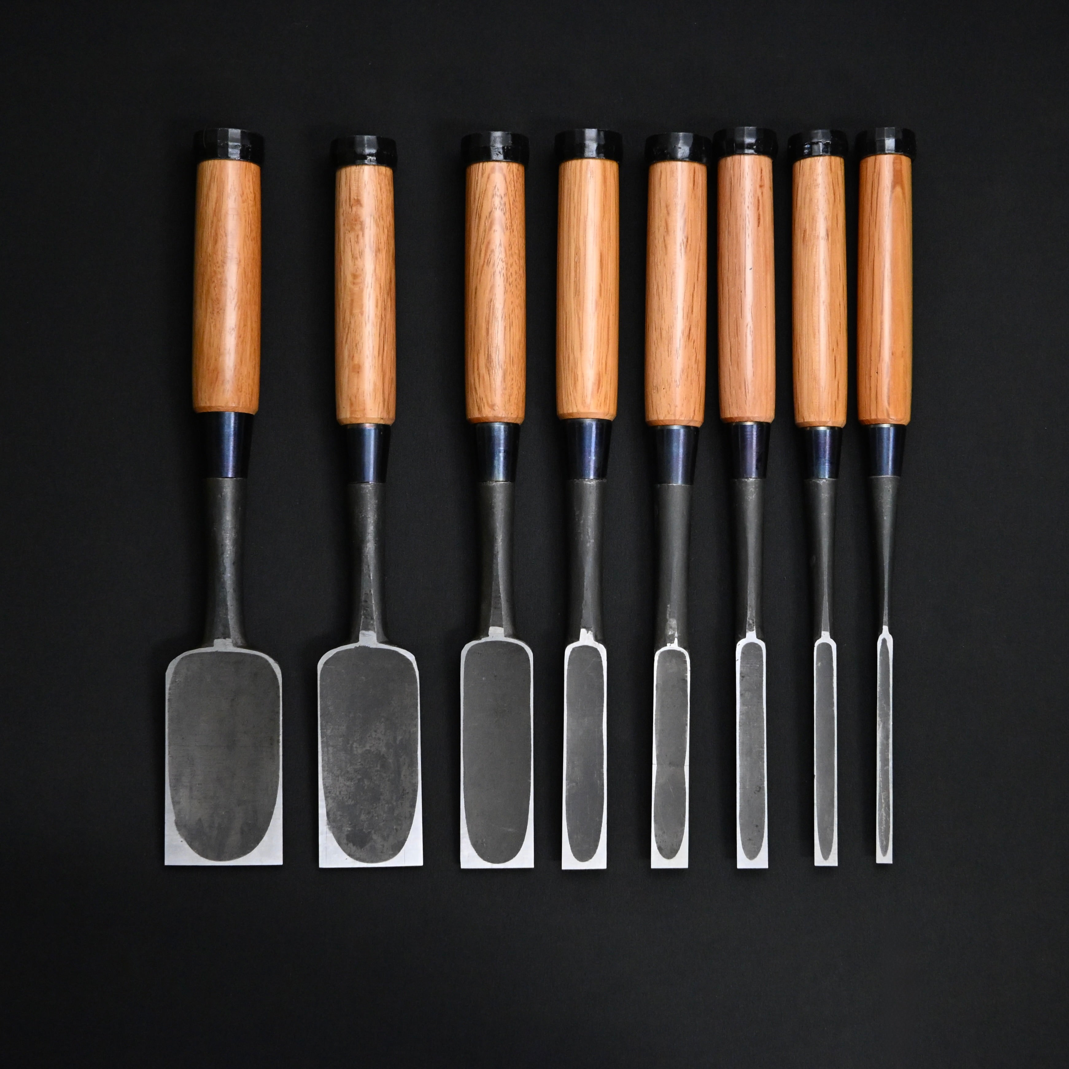 国明 厚鑿 打桂 赤樫柄 Kuniaki Thick Timber Chisels with White Steel