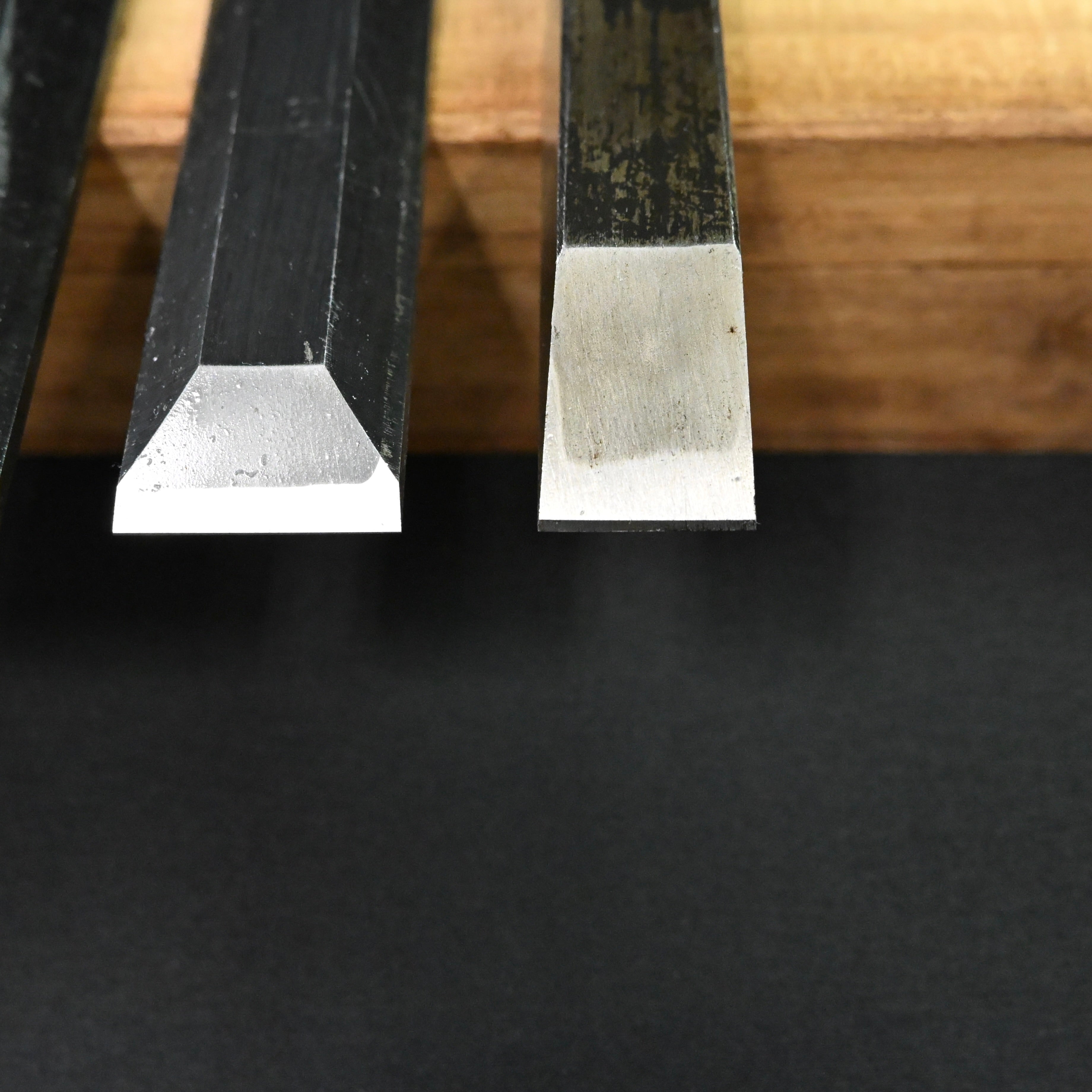 #M195 Mixed Timber chisels set by unknown バラ鑿合わせ 叩き組鑿 5本組 作者不明