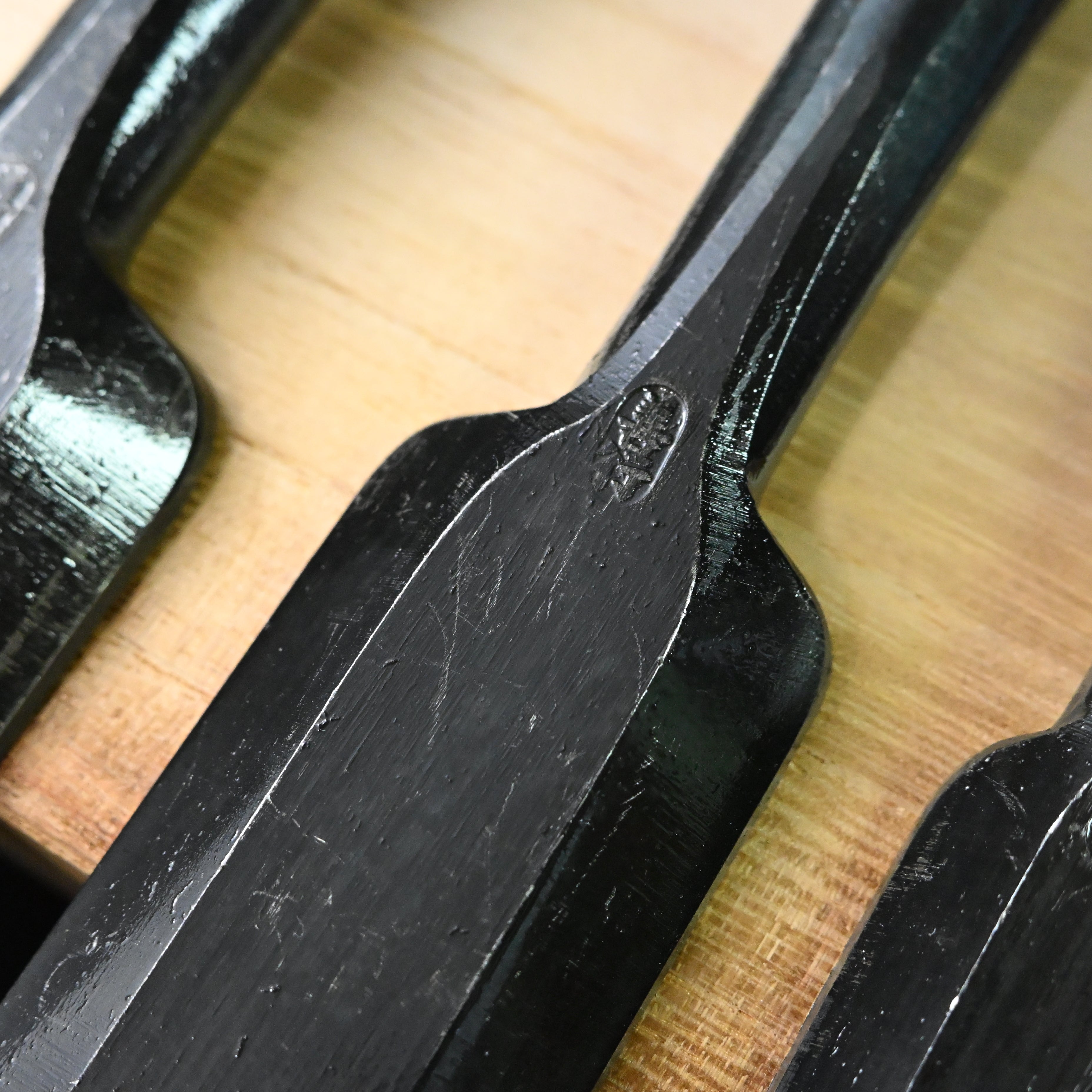 #M195 Mixed Timber chisels set by unknown バラ鑿合わせ 叩き組鑿 5本組 作者不明