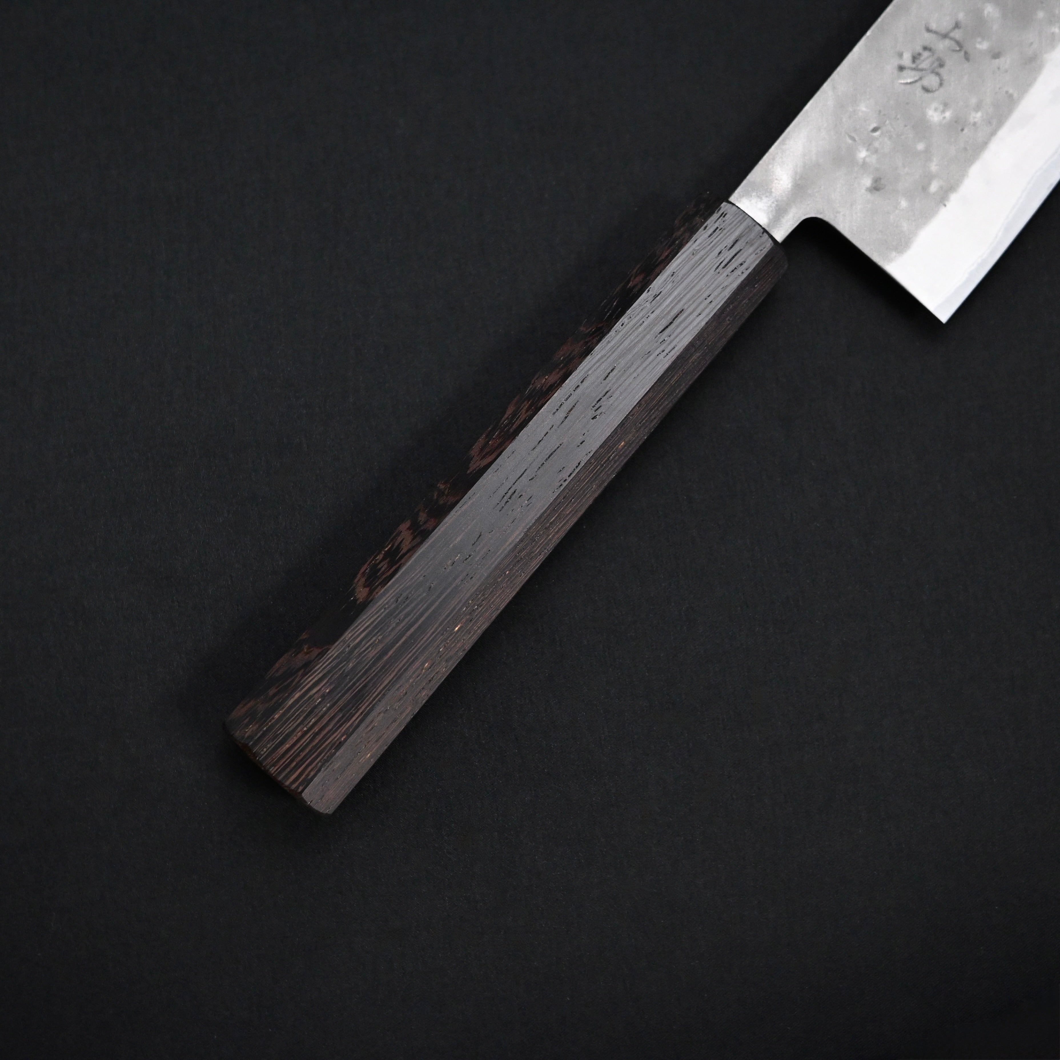 山助 三徳包丁 ステン梨地青紙 八角樫柄 165mm Yamasuke Santoku knife stainless steel pear finish blue steel