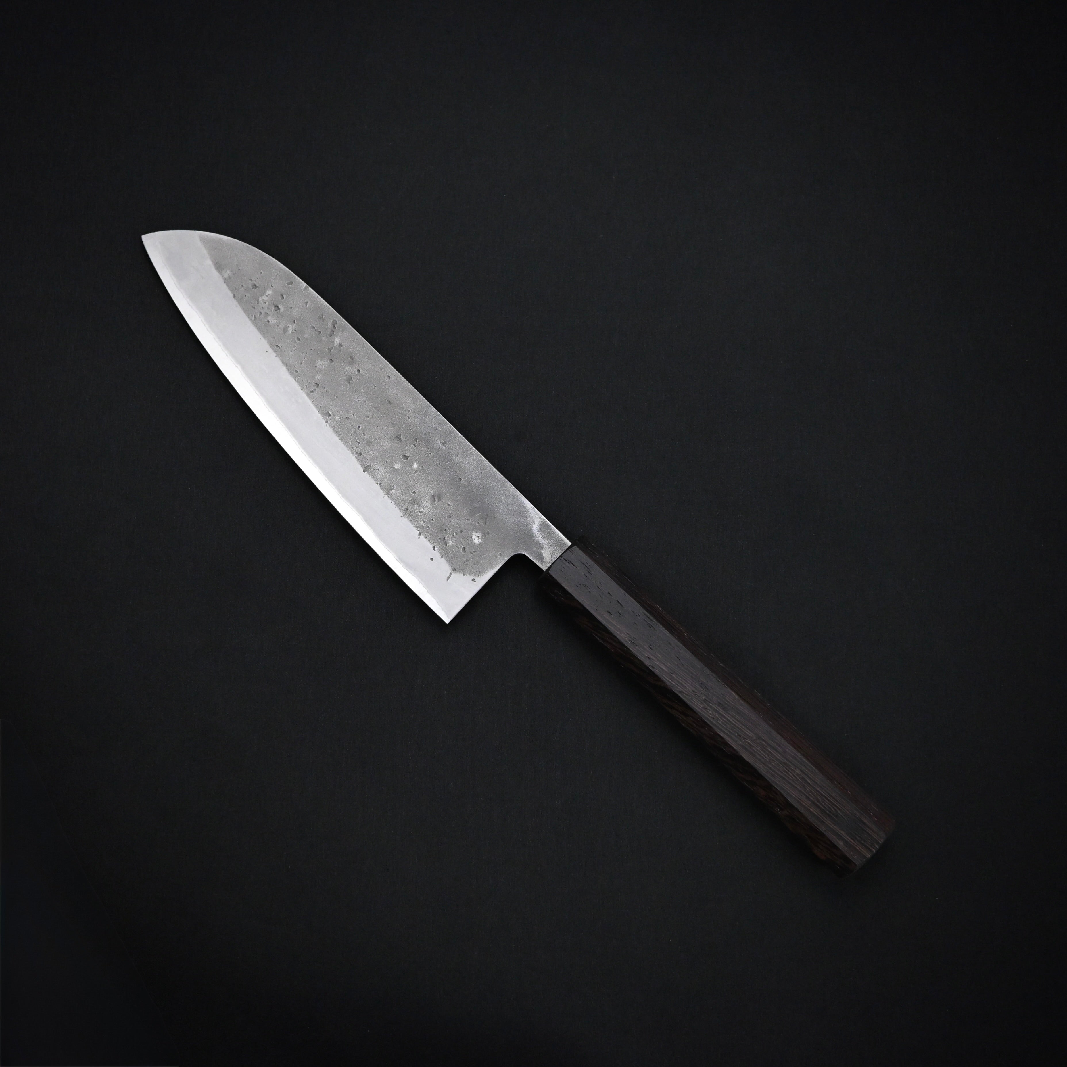 山助 三徳包丁 ステン梨地青紙 八角樫柄 165mm Yamasuke Santoku knife stainless steel pear finish blue steel