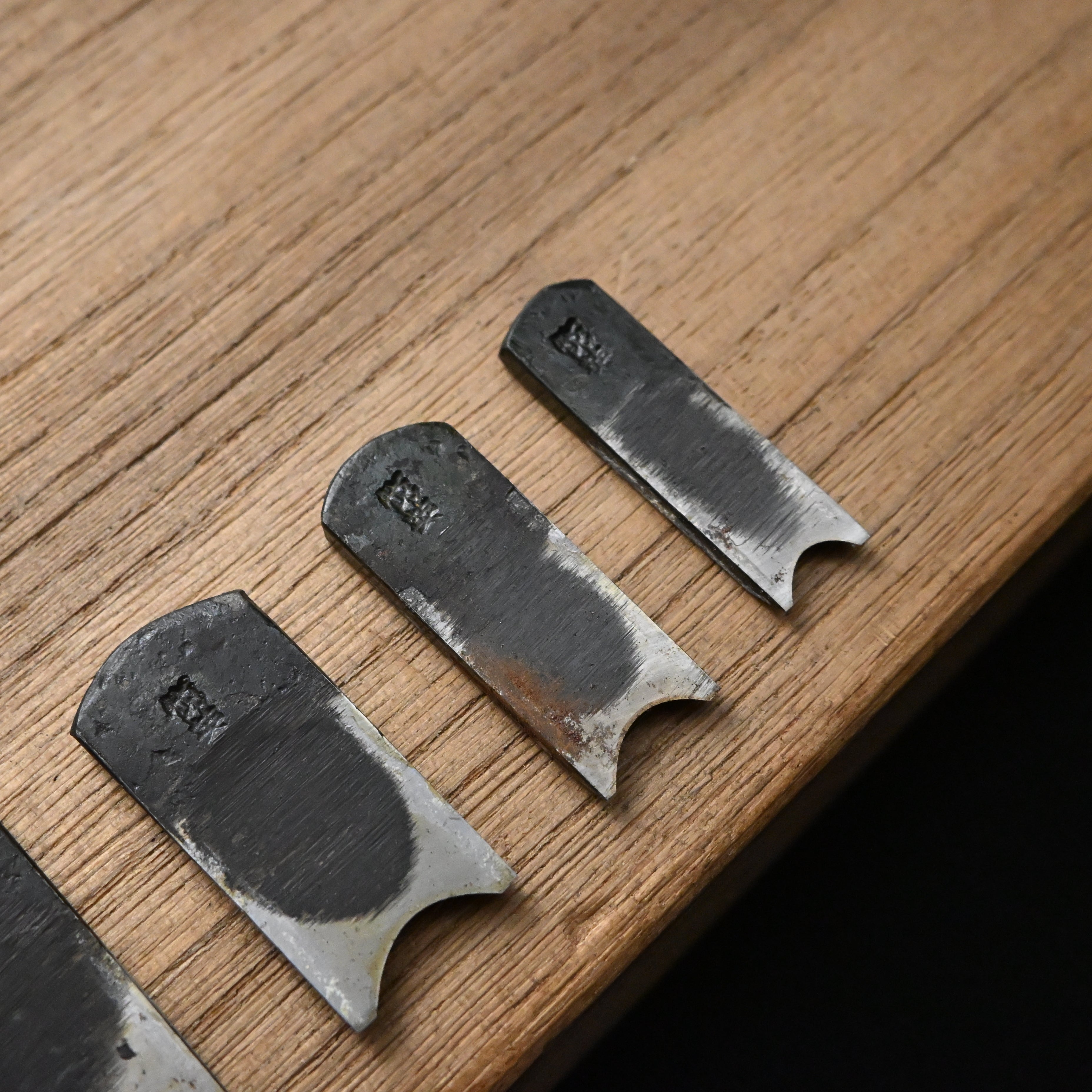 掘出し物 悦英 極豆内丸組鉋 5本組. Old stock Etsuei Mini Round Plane set (Uchimaru) 5pc