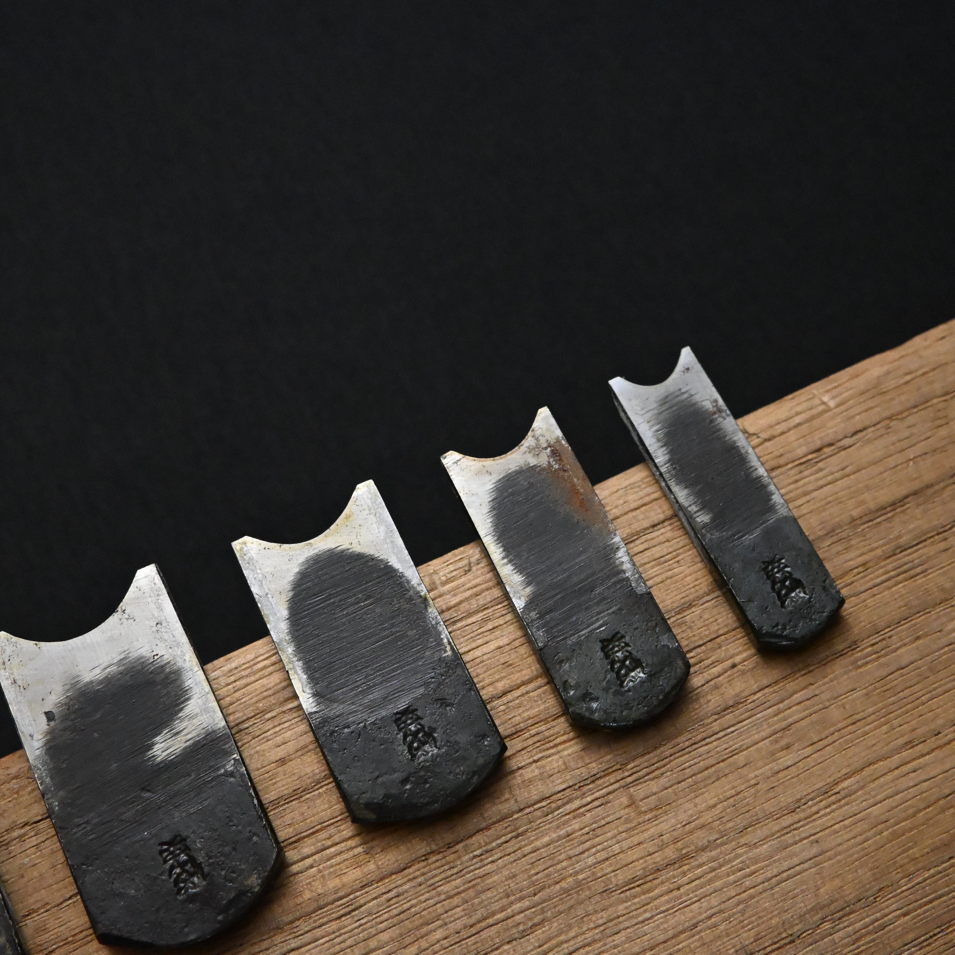 掘出し物 悦英 極豆内丸組鉋 5本組. Old stock Etsuei Mini Round Plane set (Uchimaru) 5pc