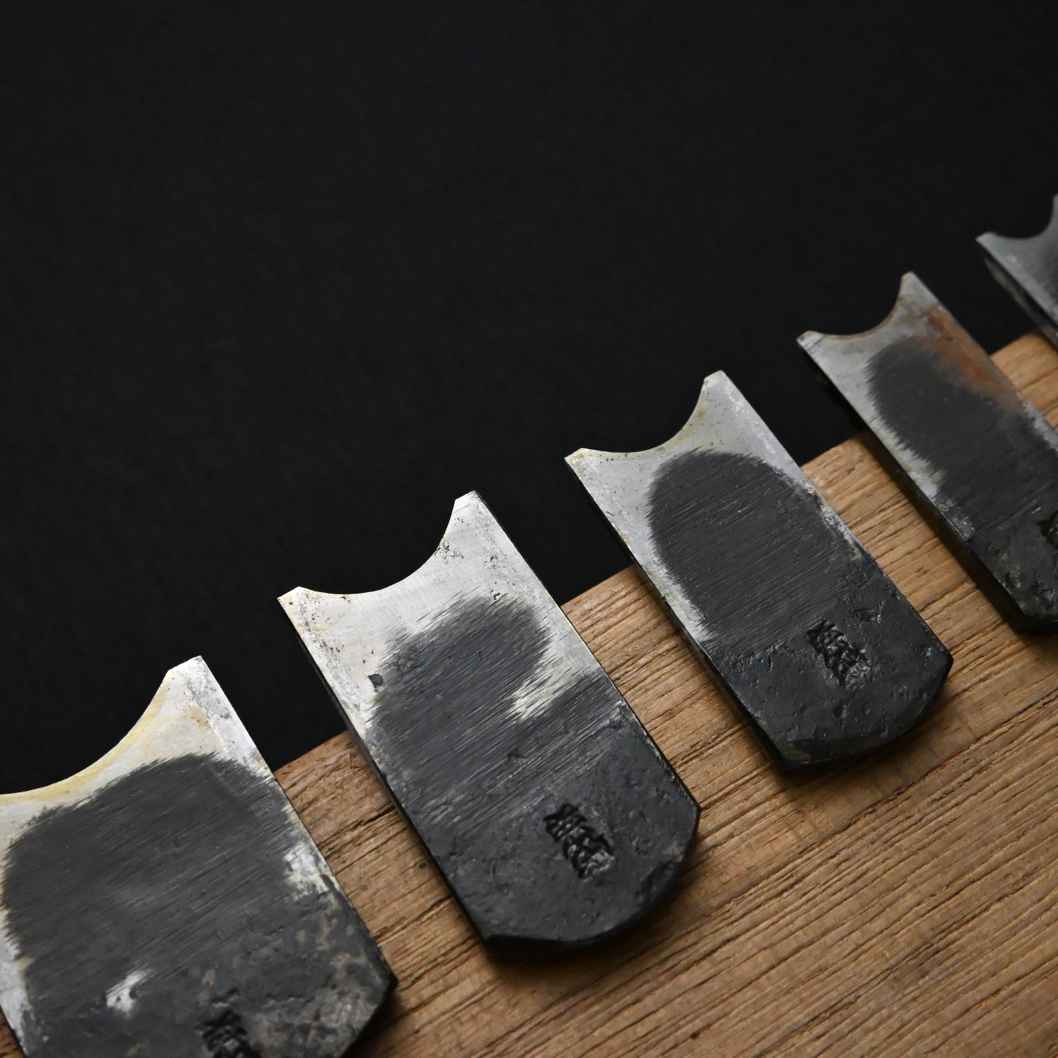 掘出し物 悦英 極豆内丸組鉋 5本組. Old stock Etsuei Mini Round Plane set (Uchimaru) 5pc