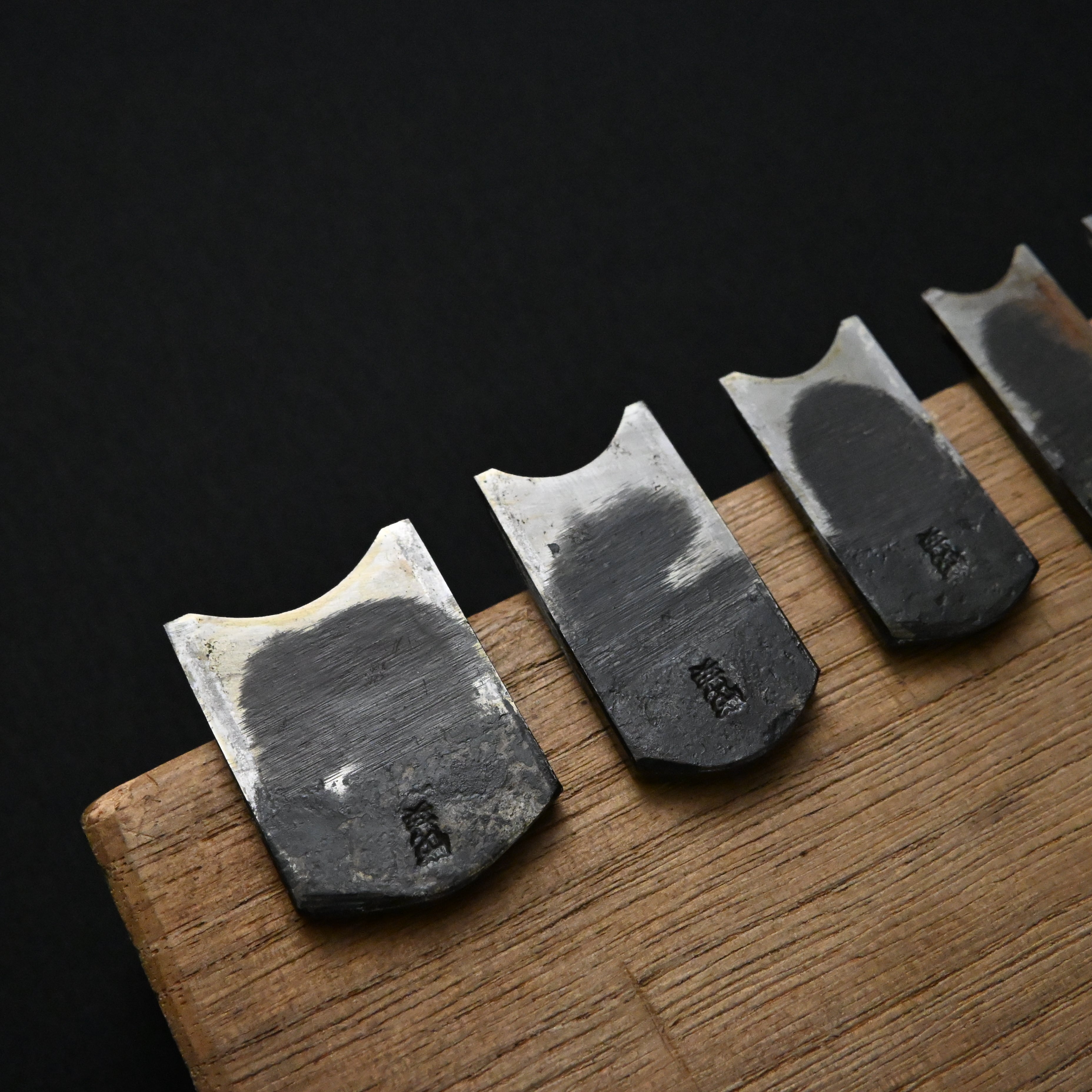 掘出し物 悦英 極豆内丸組鉋 5本組. Old stock Etsuei Mini Round Plane set (Uchimaru) 5pc