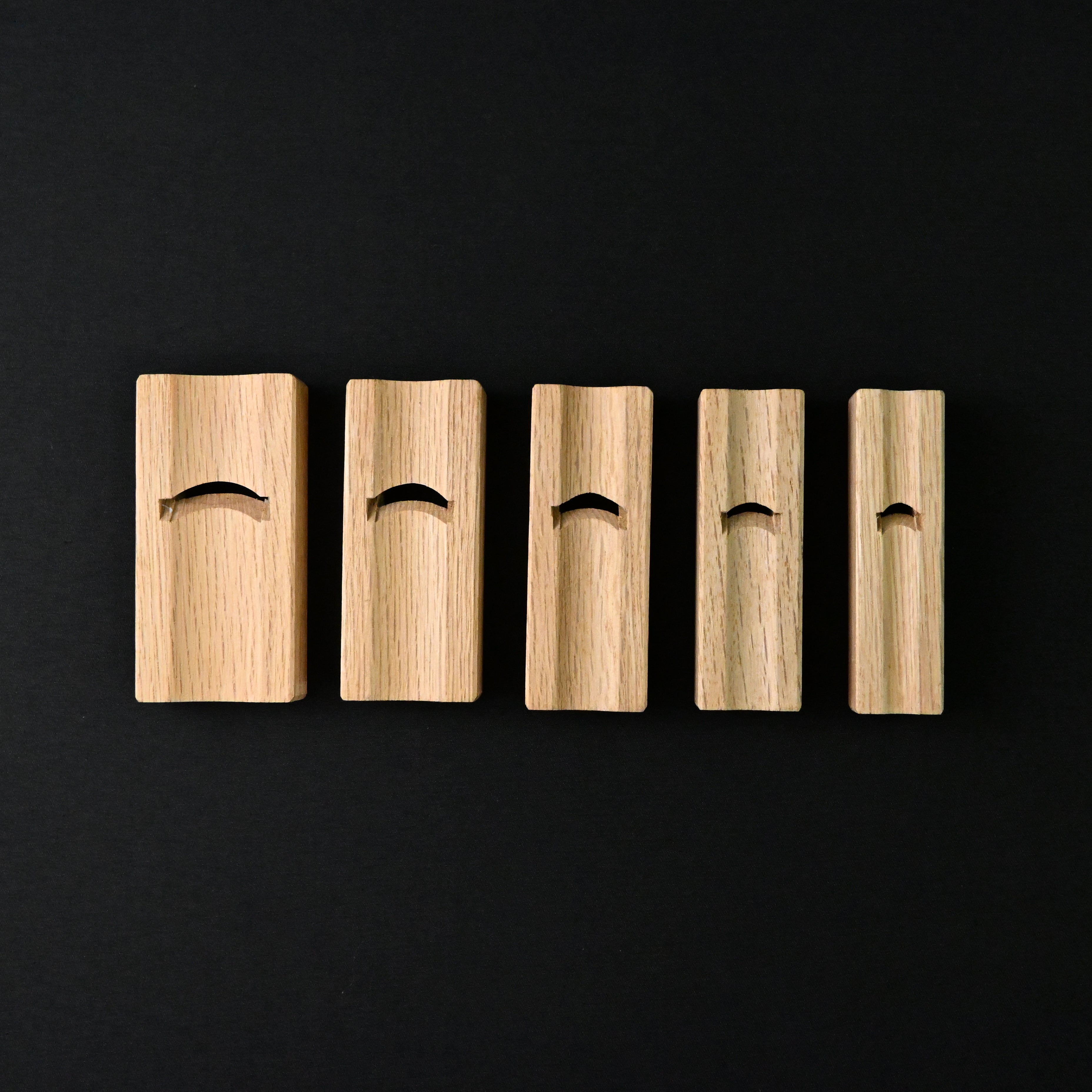 掘出し物 悦英 極豆内丸組鉋 5本組. Old stock Etsuei Mini Round Plane set (Uchimaru) 5pc