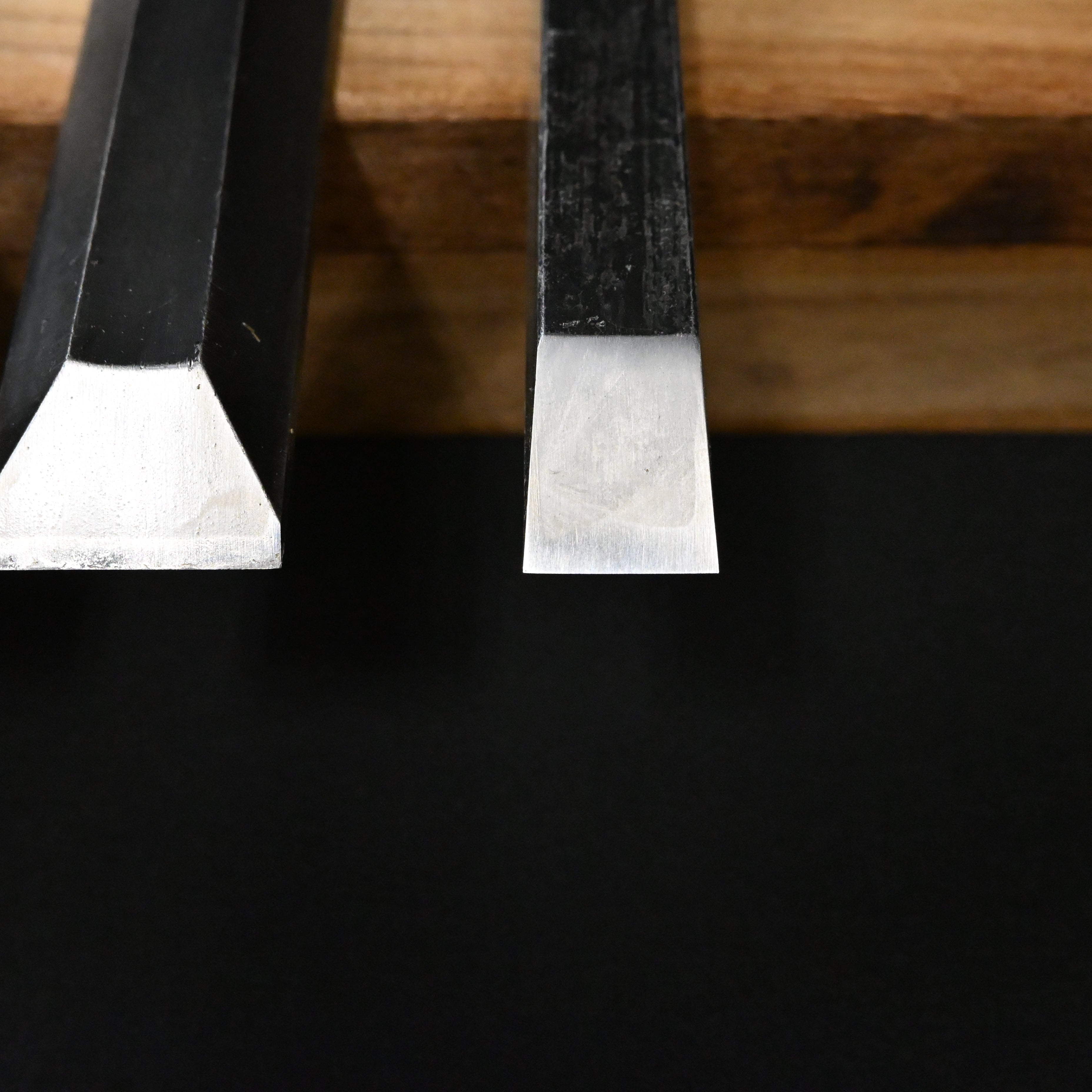 #M196 Mixed Timber chisels set by unknown バラ鑿合わせ 叩き組鑿 5本組 作者不明
