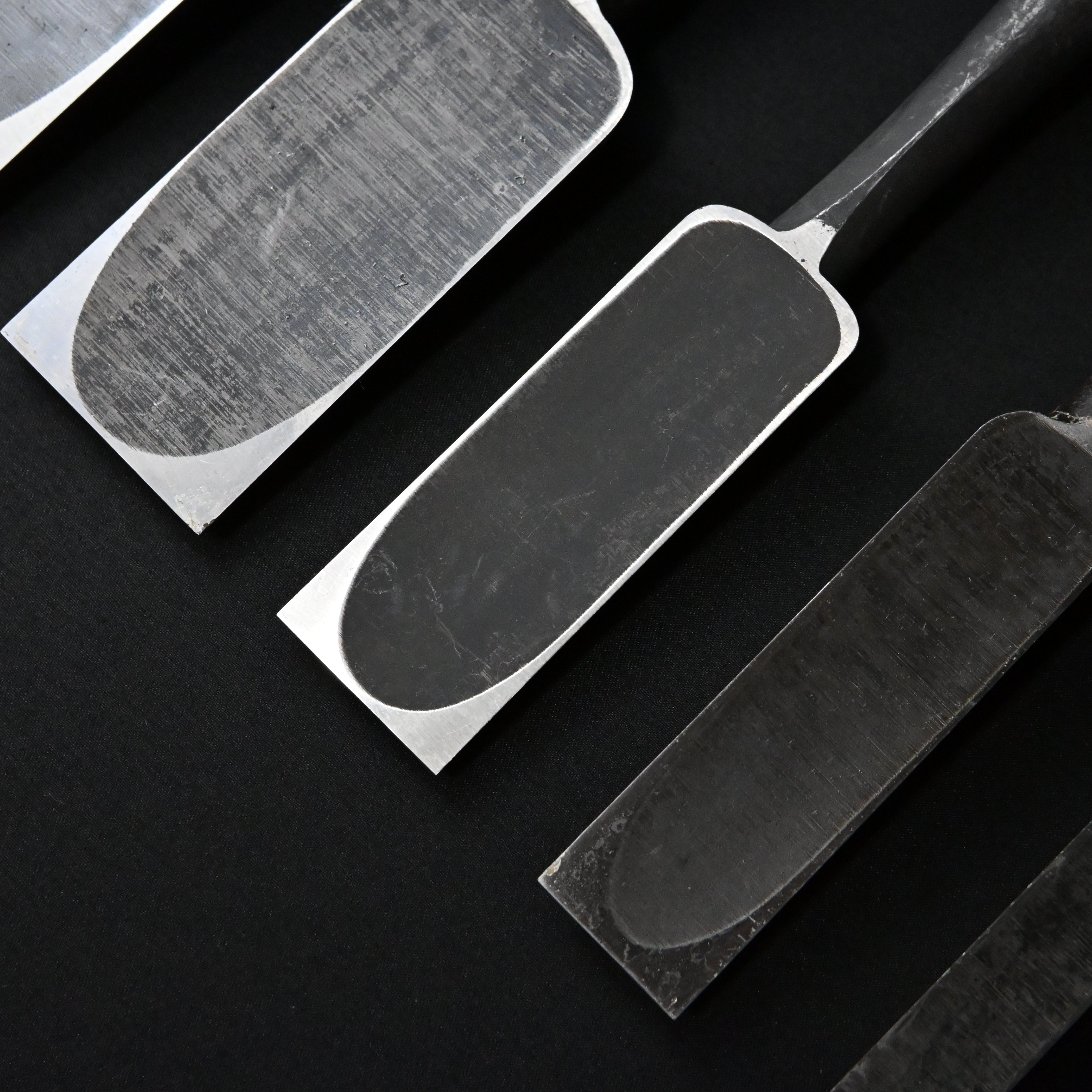 #M196 Mixed Timber chisels set by unknown バラ鑿合わせ 叩き組鑿 5本組 作者不明