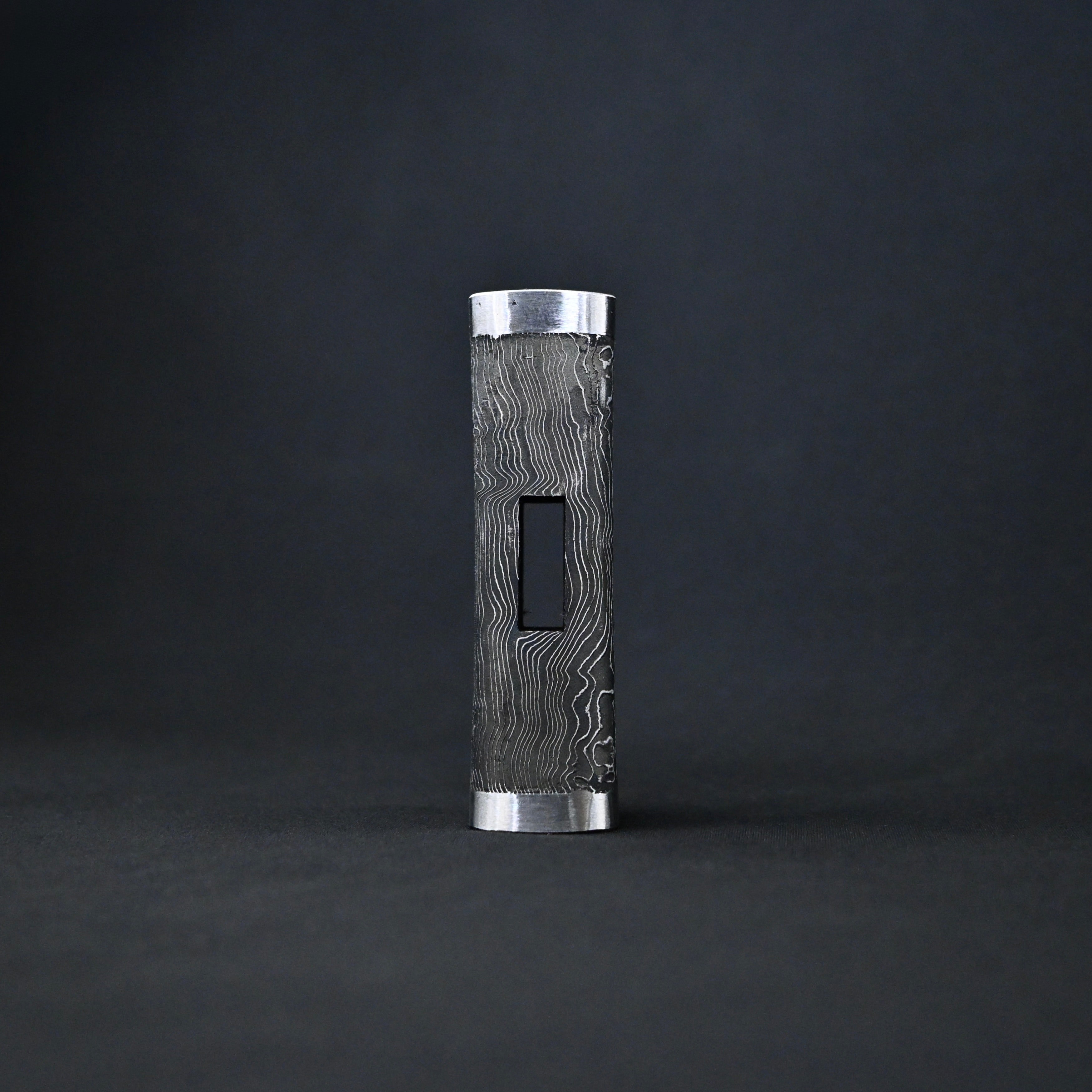 道心斎正行 鋼付四角玄翁 黒木目 120匁 Old stock Masatsura Damascus Hand made Pasting steel Square Hammers