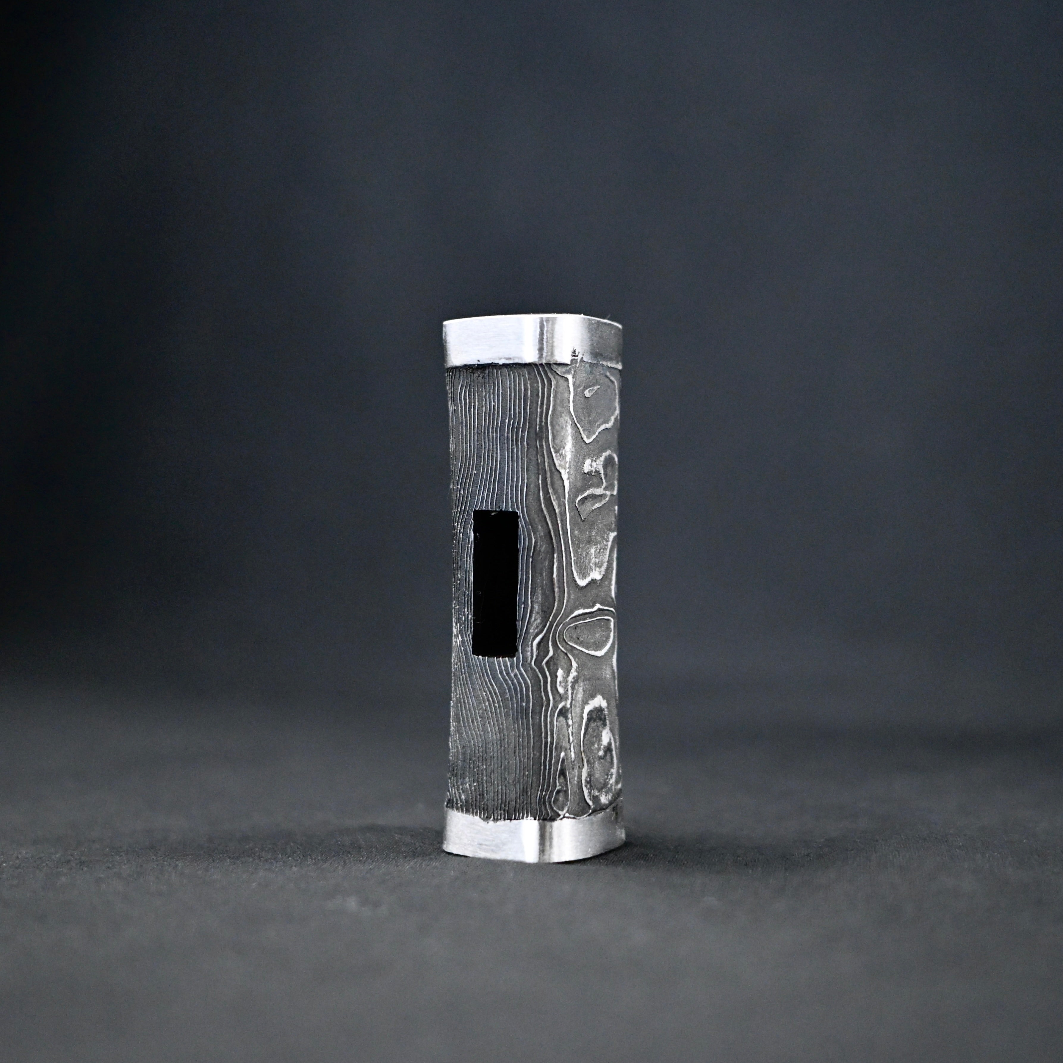 道心斎正行 鋼付四角玄翁 黒木目 80匁 Old stock Masatsura Damascus Hand made Pasting steel Square Hammers