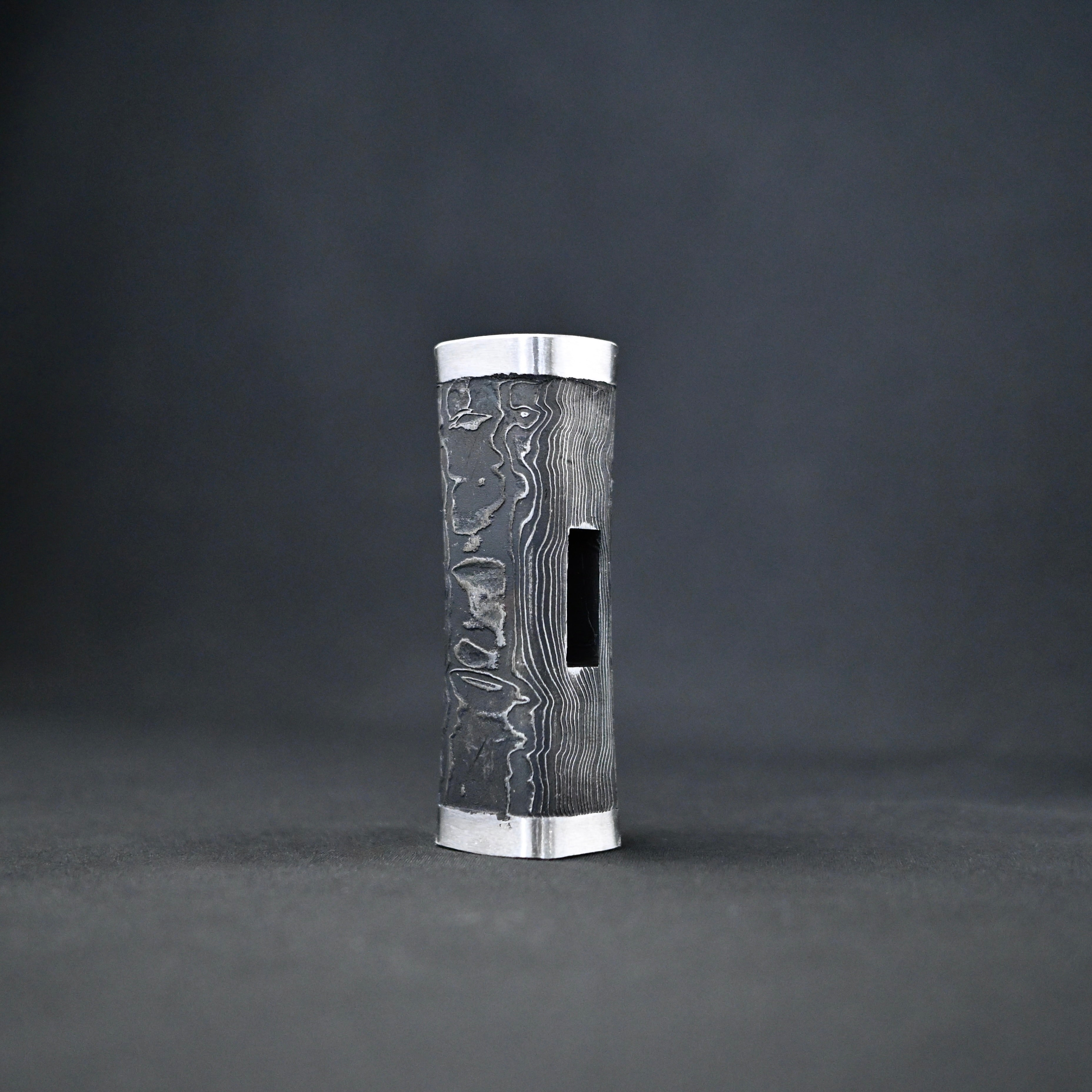 道心斎正行 鋼付四角玄翁 黒木目 100匁 Old stock Masatsura Damascus Hand made Pasting steel Square Hammers
