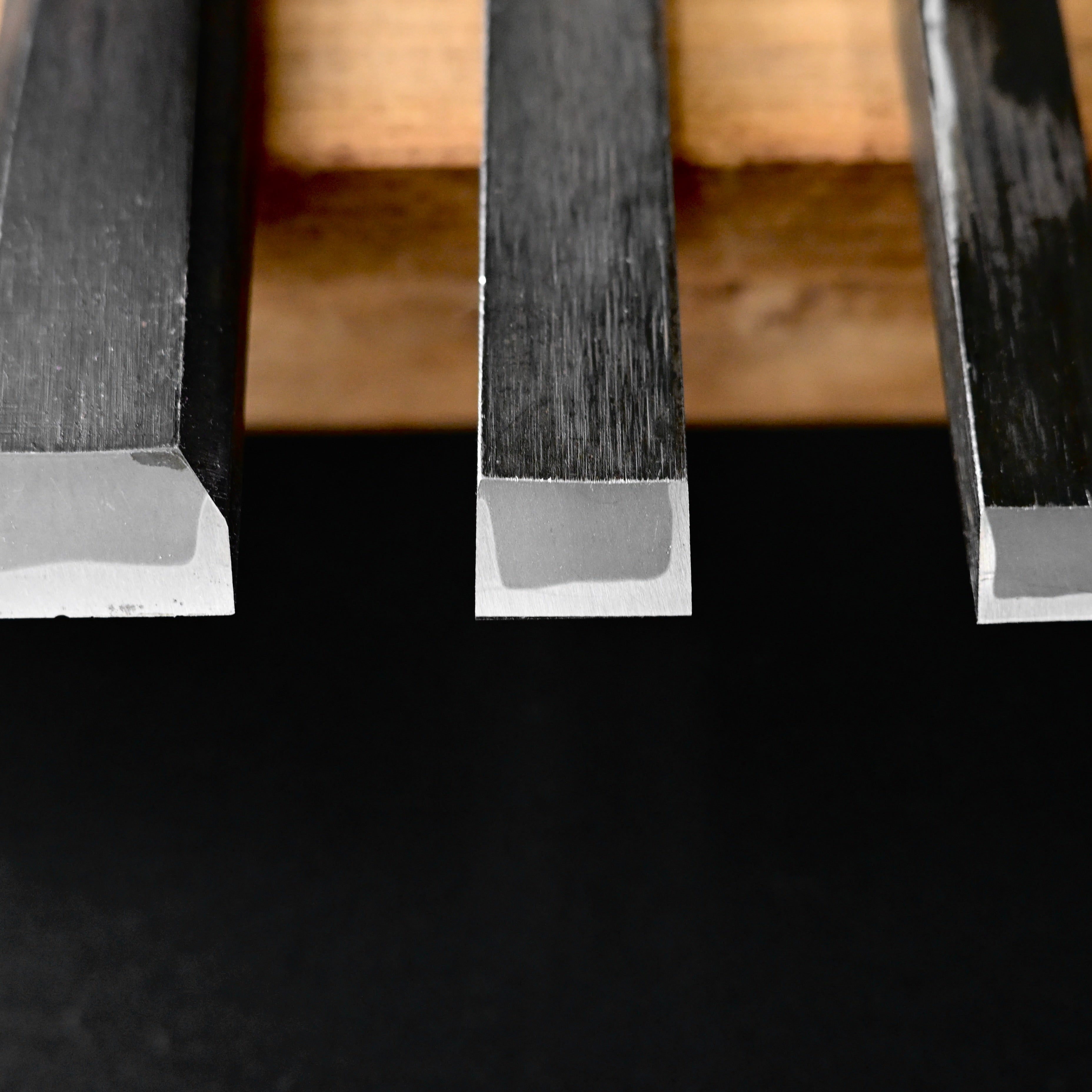 磯野信夫作 狐 追入鑿 Old stock Kitsune Bench chisels with white steel by Isono Nobuo