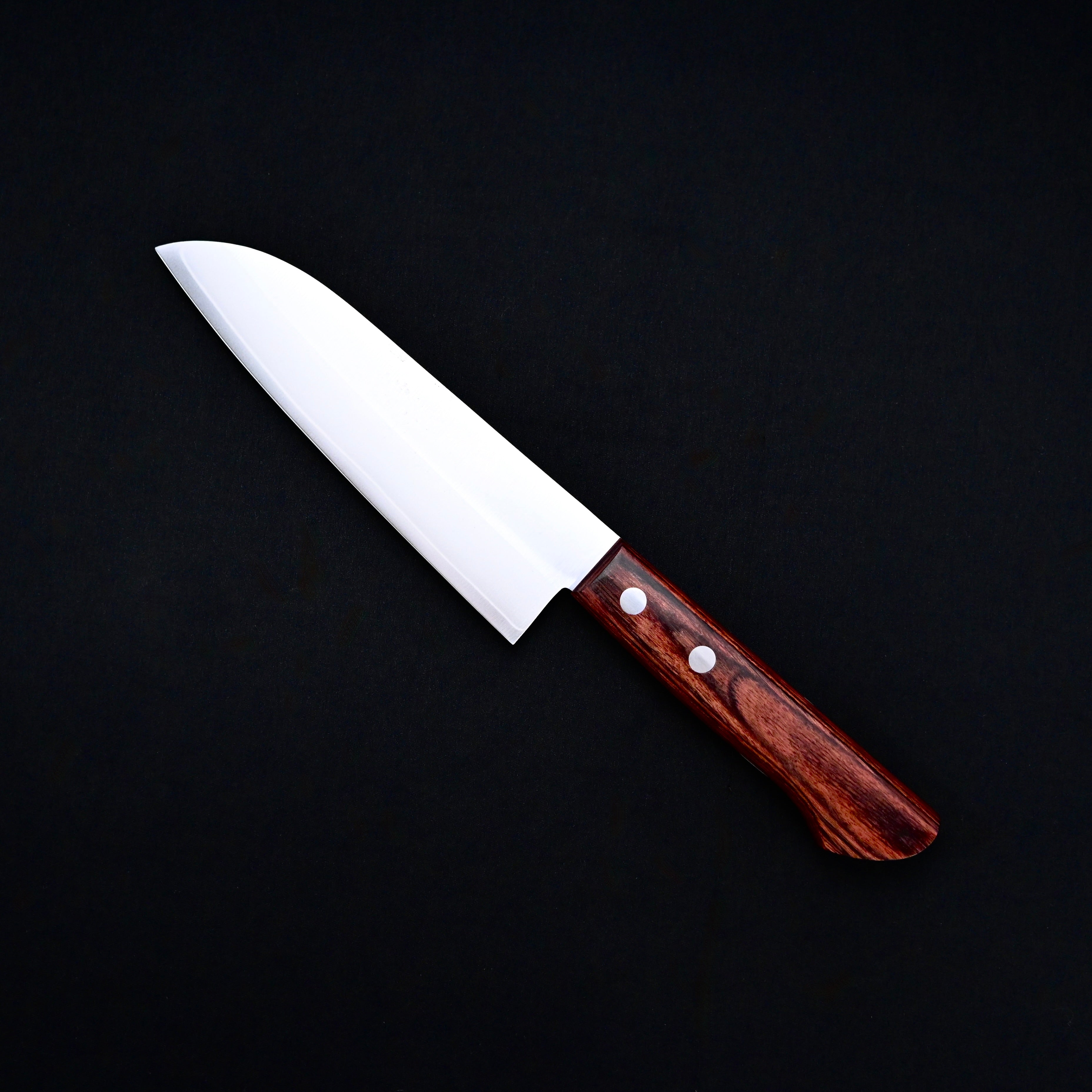 Kouetsu Mini Santoku Knife 140mm with Western Handle 侊悦 小三徳包丁 140mm マホガニー柄