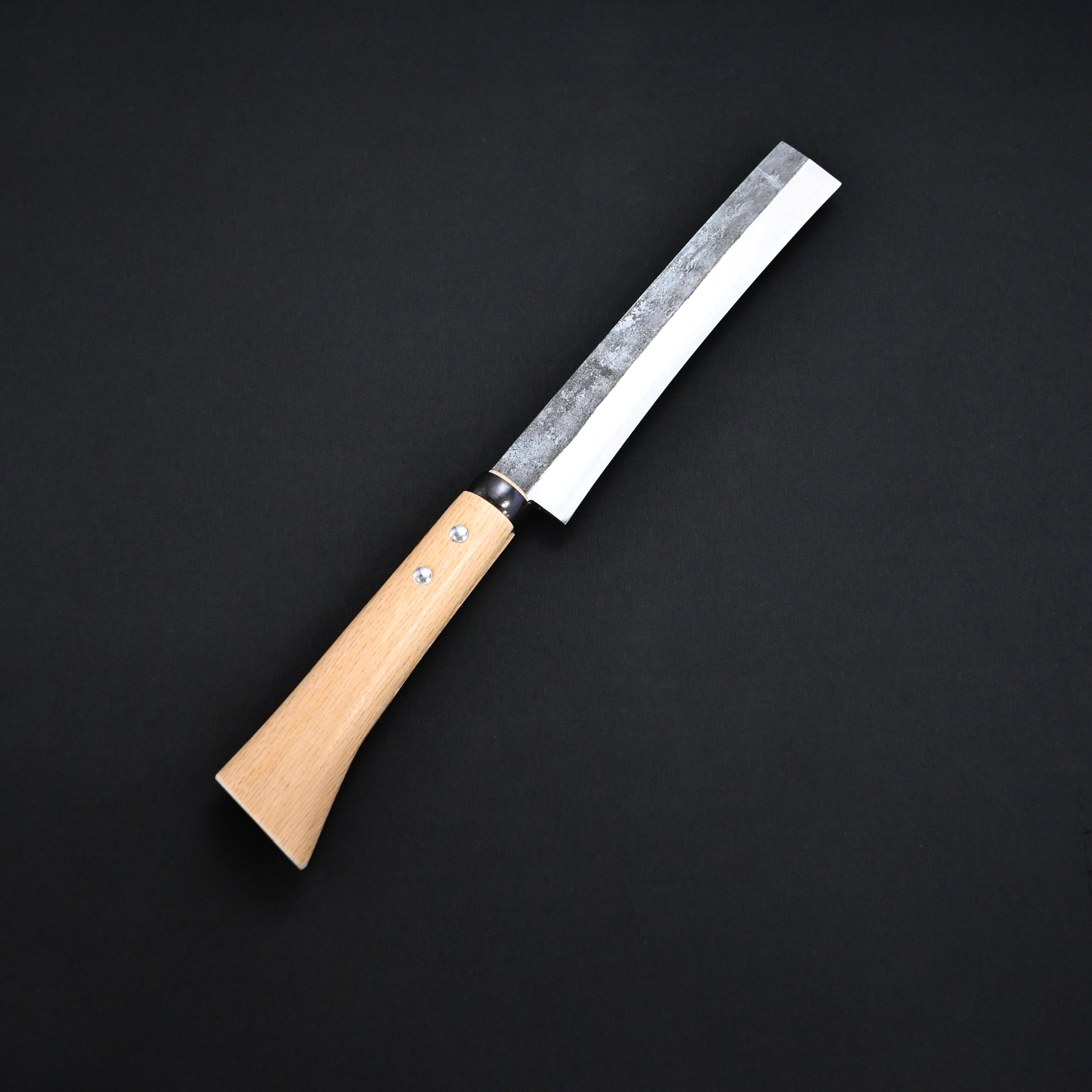 Ryuosai Bamboo Splitting Nata Curved Blade with blade guard 180mm 竜王斎(カーブ刃)竹割鉈 刃あて付