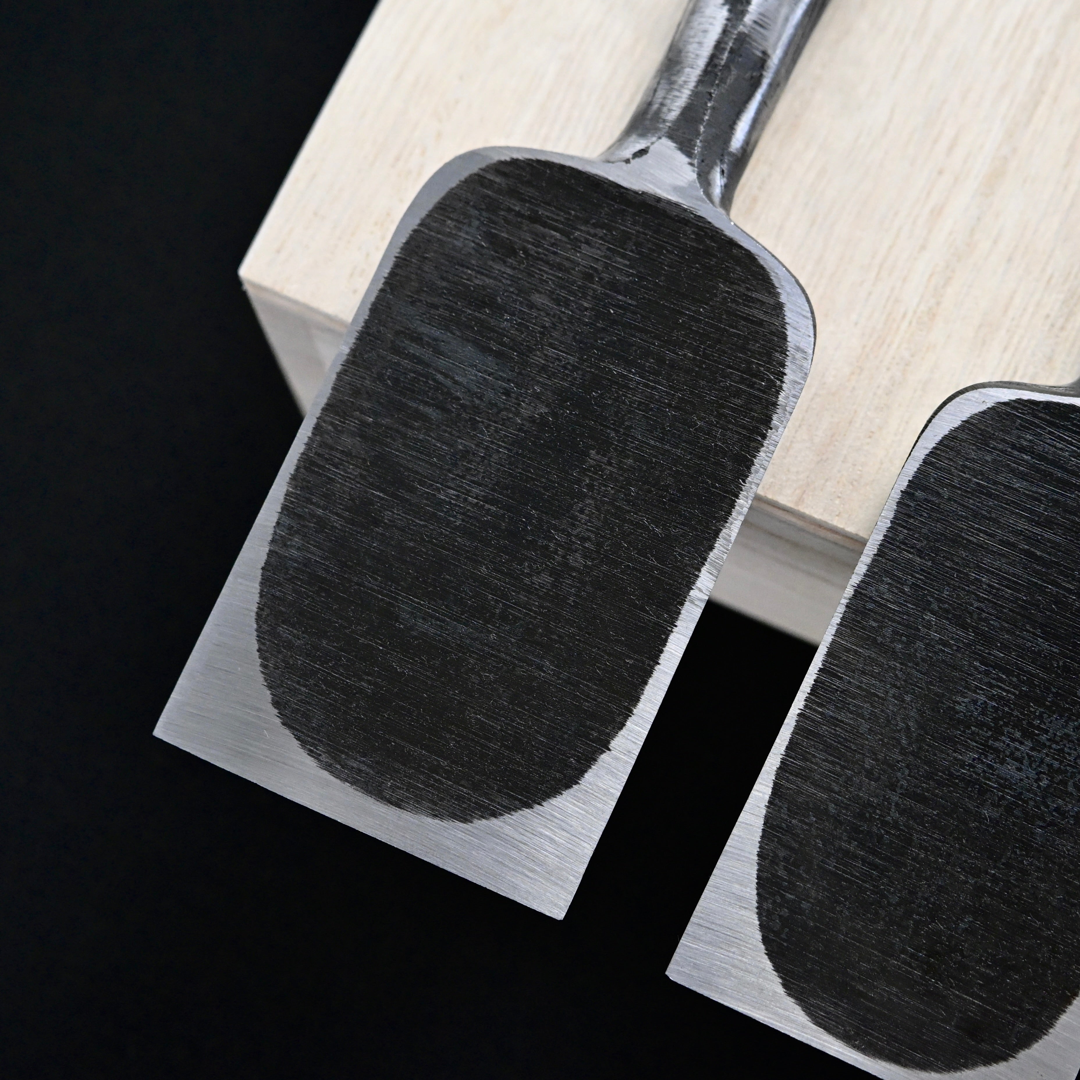 Sukemasa Suminagashi Bench chisels set with Box wood Handles 助正 墨流し 追入組鑿 柘植柄付