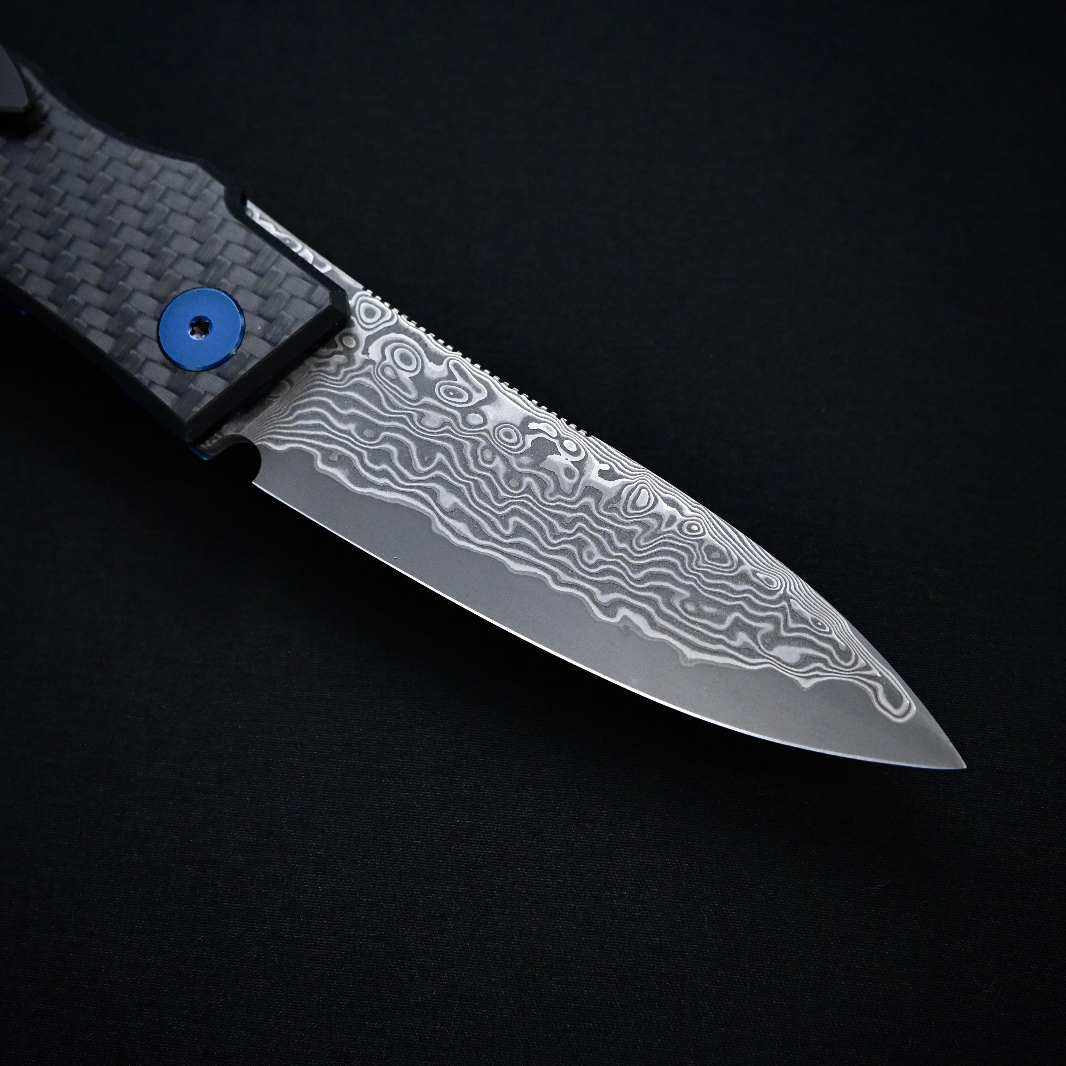 佐治武士作 ZOLDYCK ダマスカス折込ナイフ85mm ZOLDYCK Damascus Folding Knife 85mm by Takeshi Saji
