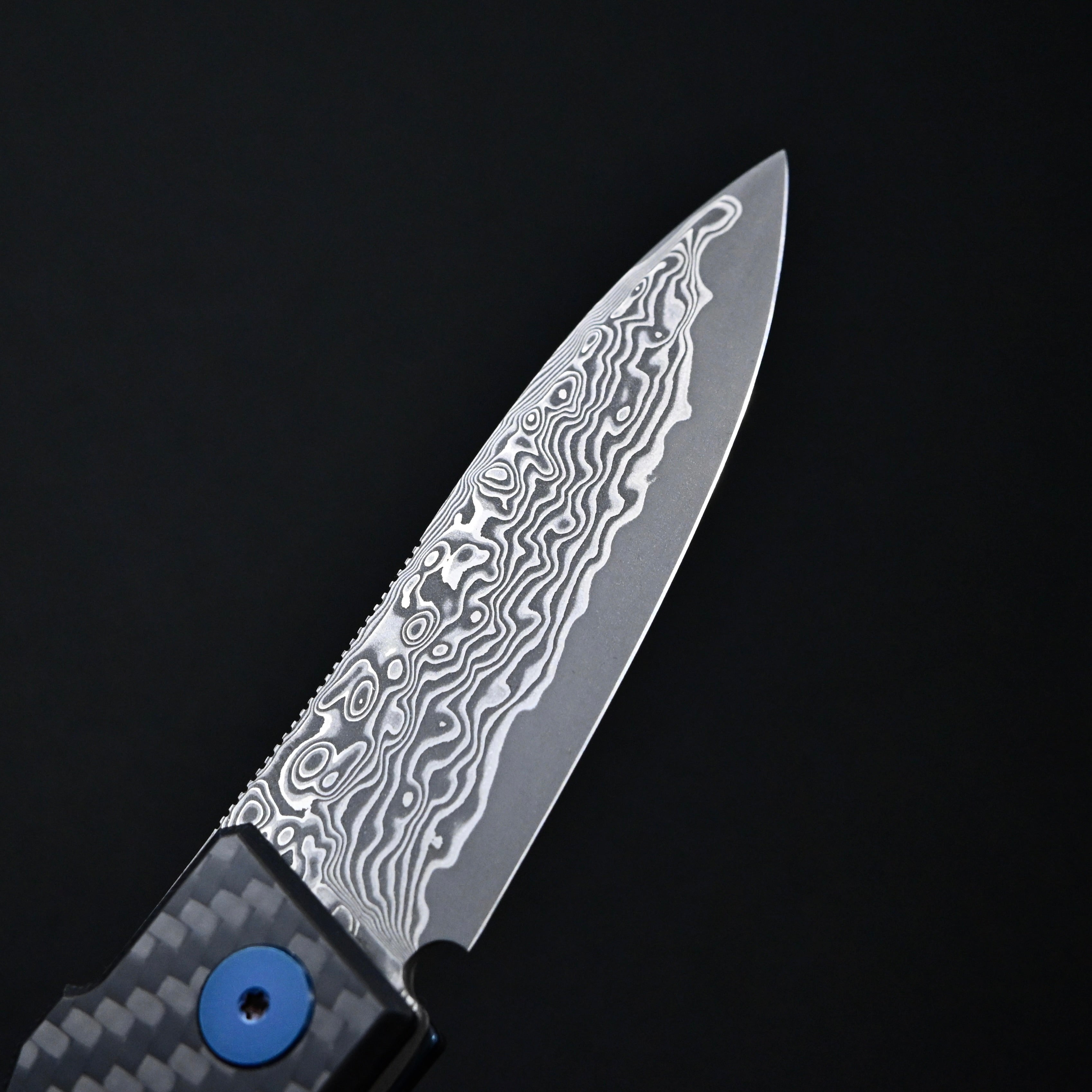 佐治武士作 ZOLDYCK ダマスカス折込ナイフ85mm ZOLDYCK Damascus Folding Knife 85mm by Takeshi Saji