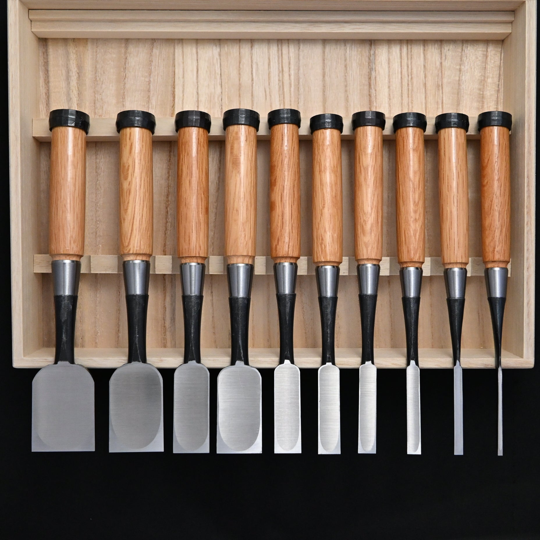 Yoshitaka Dovetail Bench chisels 10pc set 義隆 追入鎬組鑿 10本組 Oirenomi