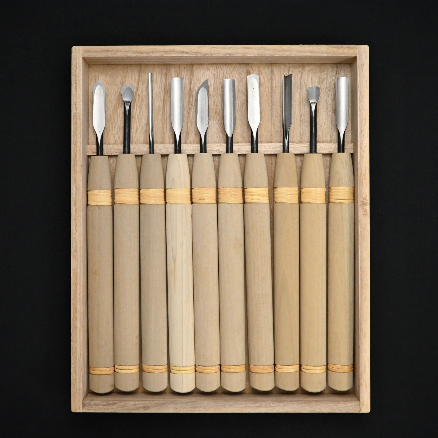 Masakichi Carving chisels set 20pc 政吉 小道具のみ&彫刻刀 20本セット 青紙鋼