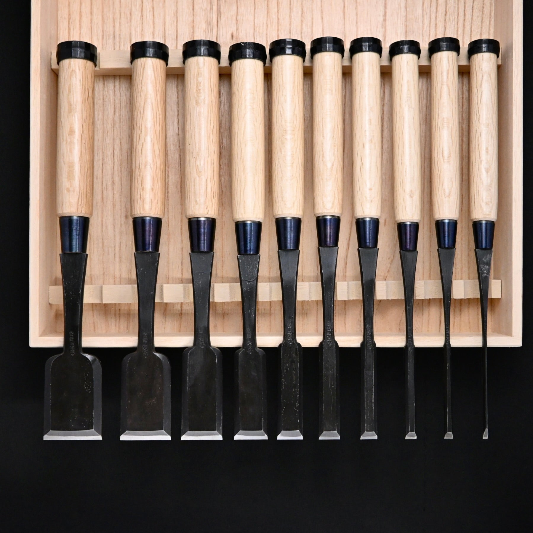 二治弘 木成平待組鑿 10本組 Nijihiro Hiramachi type chisels set ( Hiramachinomi )