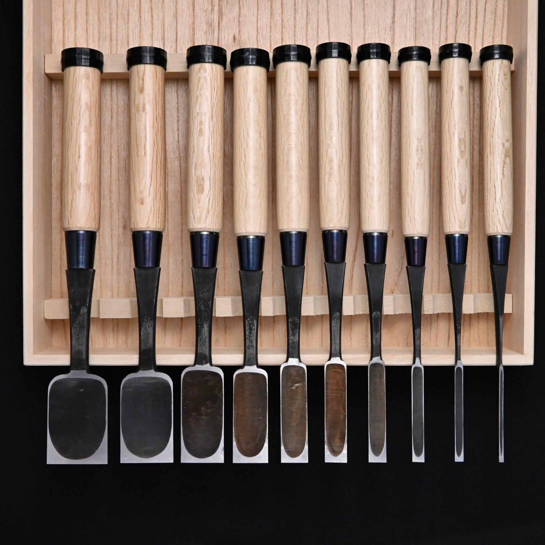二治弘 木成平待組鑿 10本組 Nijihiro Hiramachi type chisels set ( Hiramachinomi )