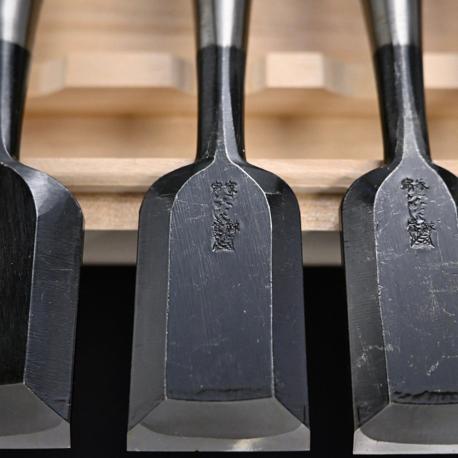 #6 Ouchi Bench chisels set Red Oak Handle by Ouchi 宗家大内 追入組鑿 赤樫柄 桐箱付
