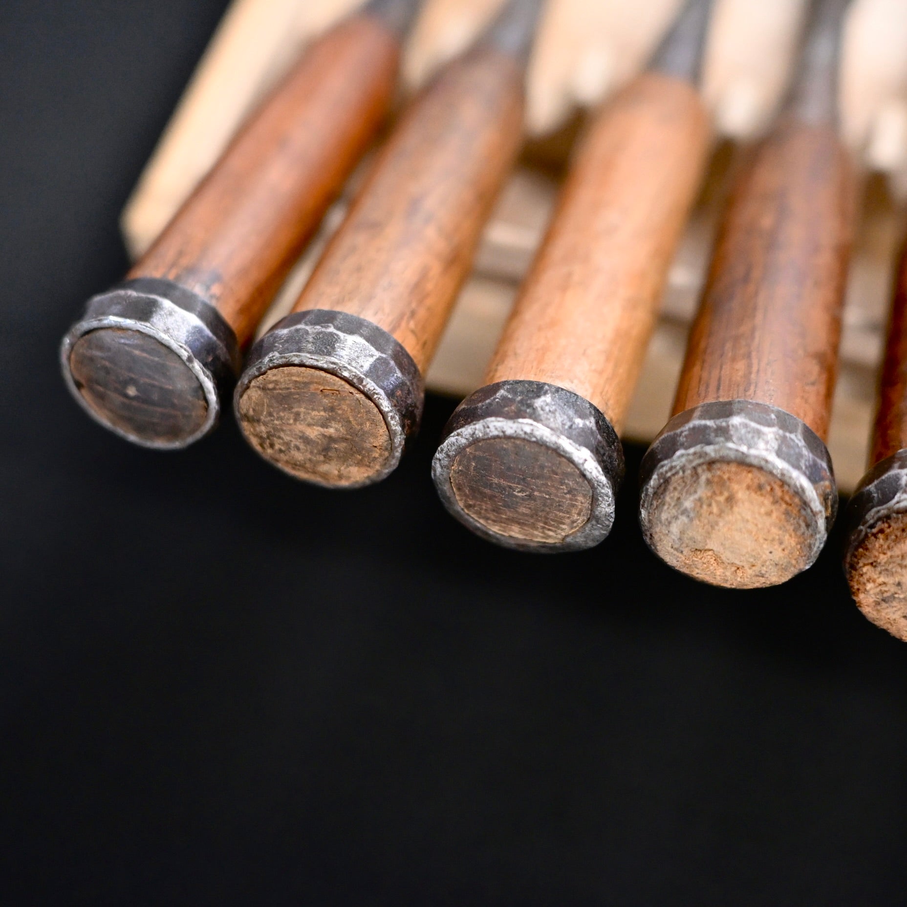 Funahiro Used Bench chisels 10pc set 中古 元寿舟弘 船津祐司作 追入組鑿 Oirenomi