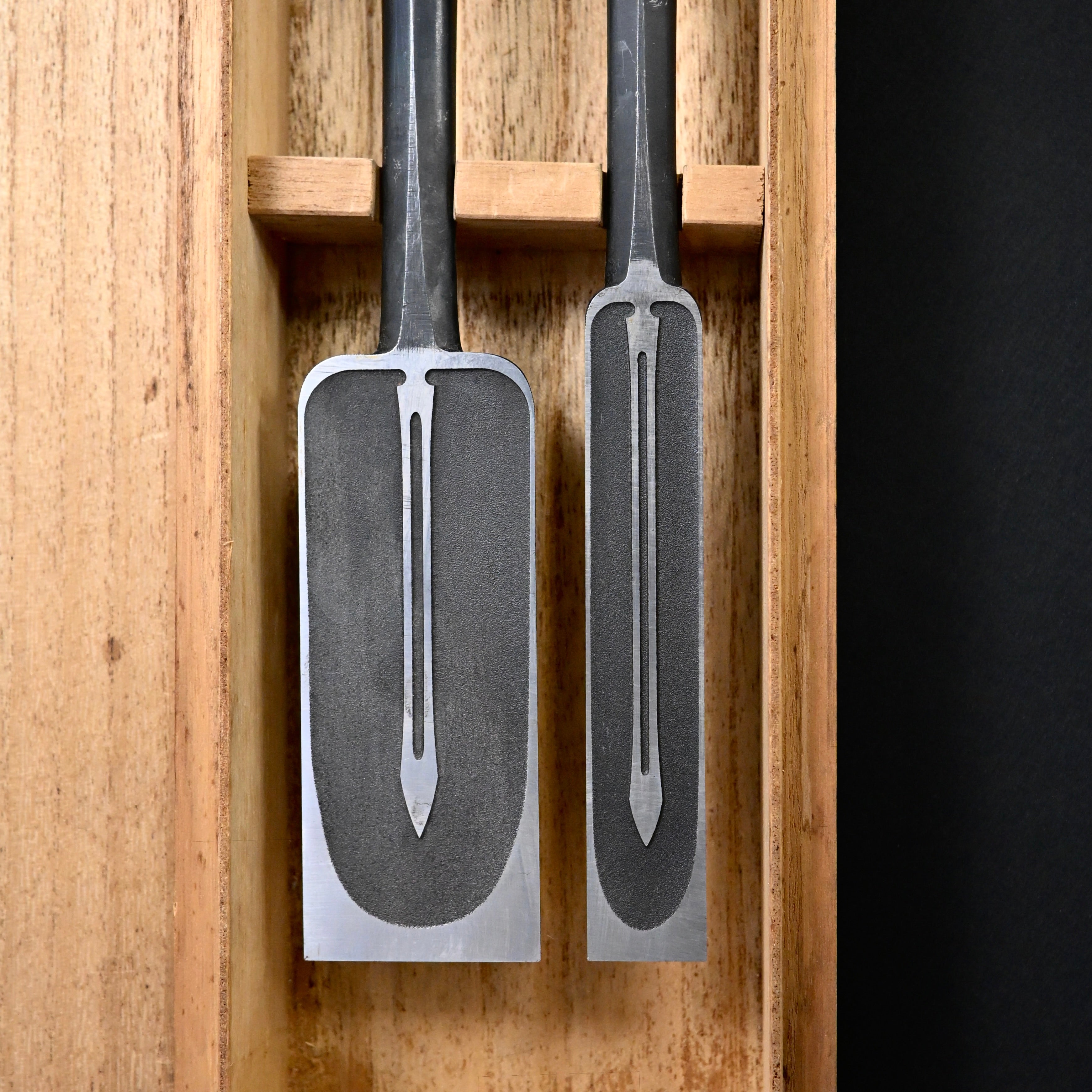 三代助丸作 碓氷金三郎 剣裏 本突組鑿 Vintage Sukemaru 3rd Ken-Ura Slick chisel by Usui Kinzaburo