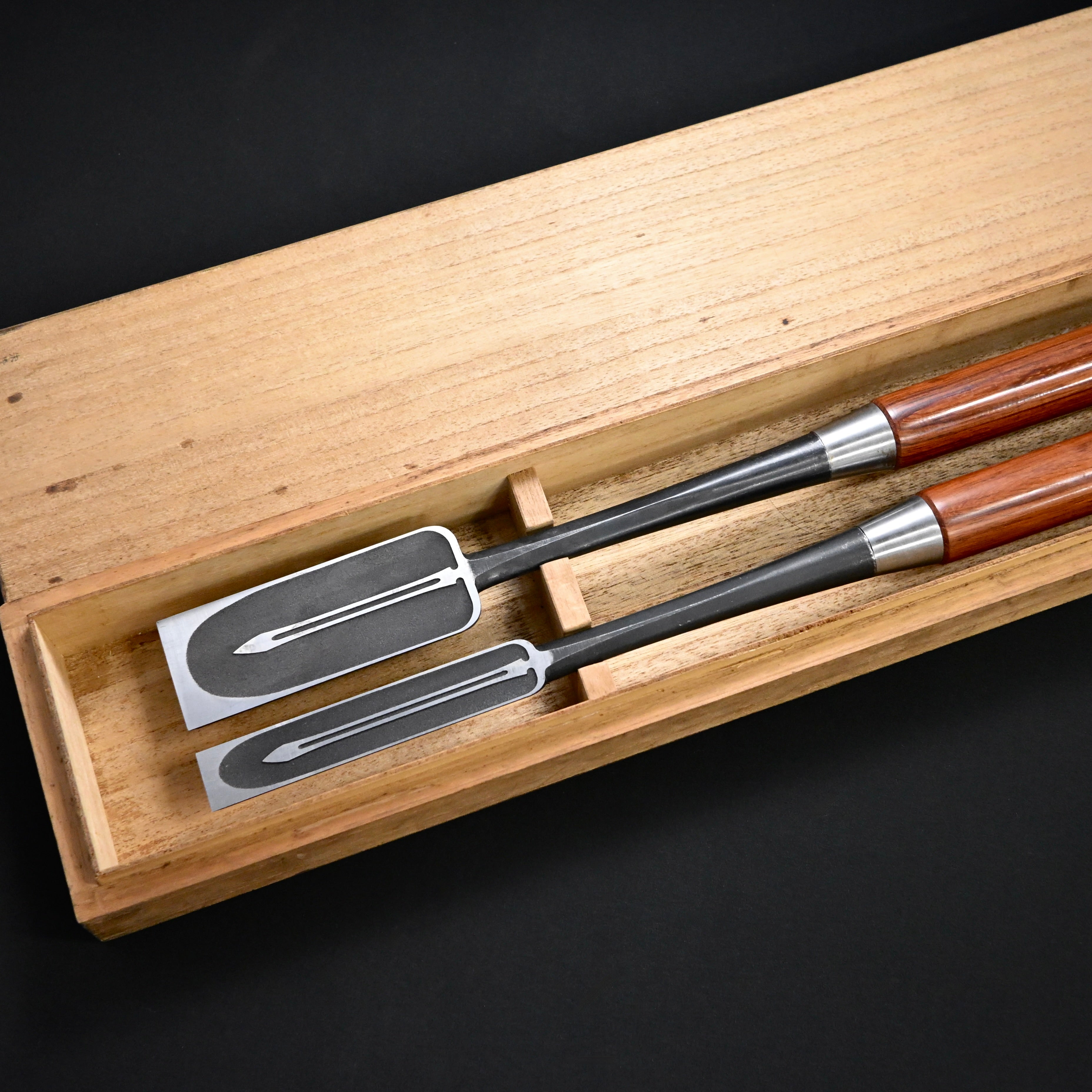 三代助丸作 碓氷金三郎 剣裏 本突組鑿 Vintage Sukemaru 3rd Ken-Ura Slick chisel by Usui Kinzaburo