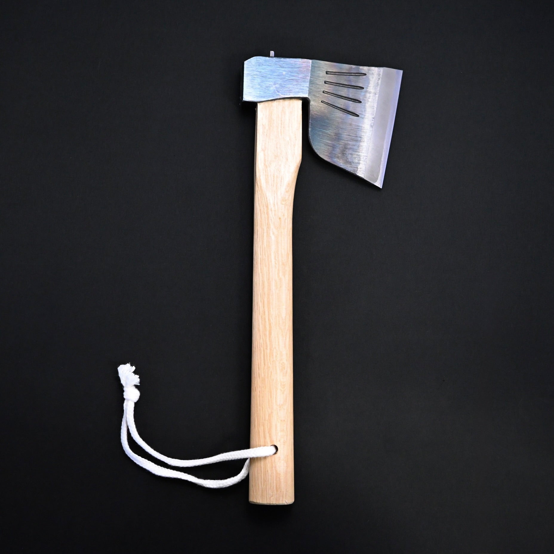 Japanese Carpenter's Axe by Tadachika with Blue steel Axe 450g 土佐刃物 忠親作 青紙鋼 丸型手斧 450g
