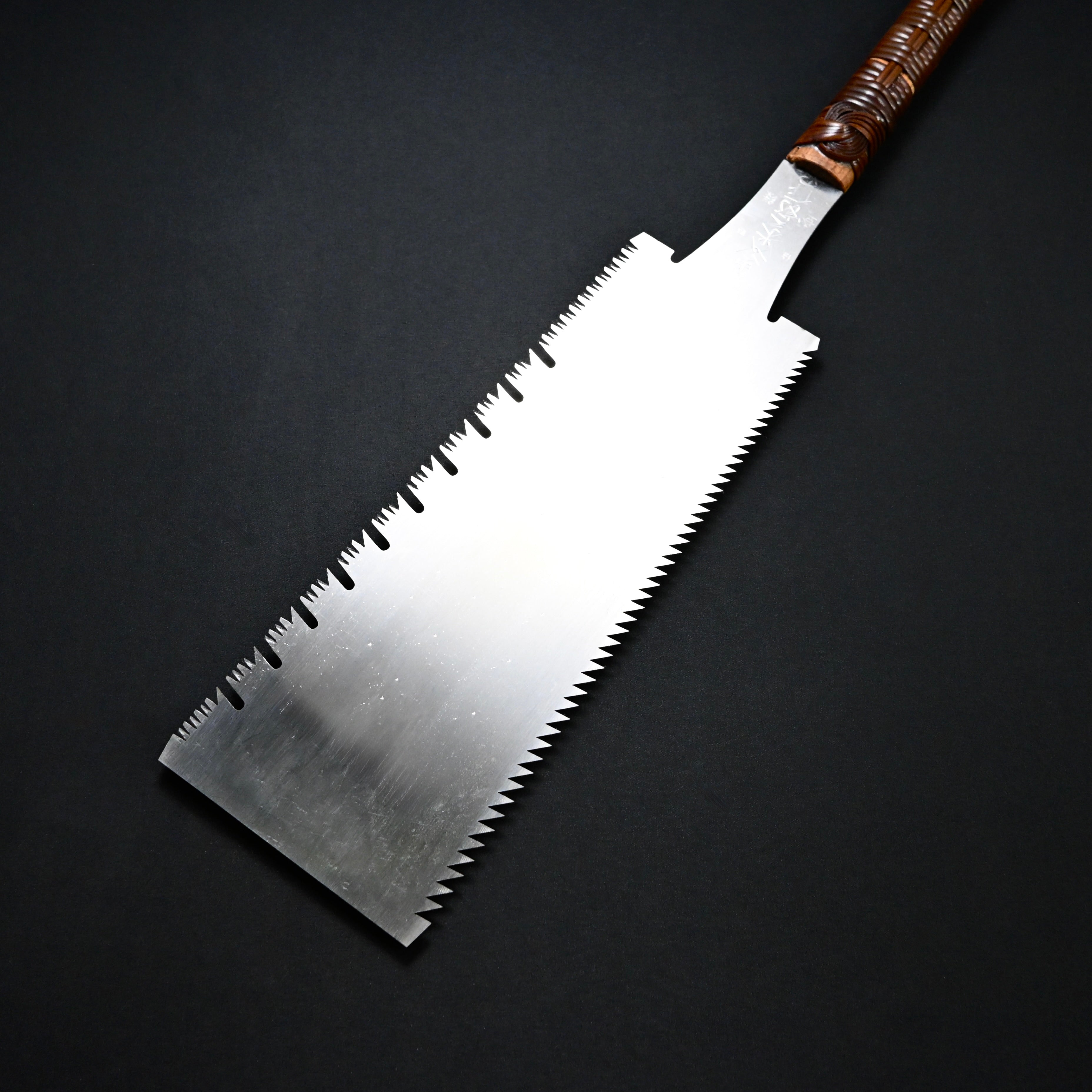 #235 Nagakatsu Double Edge Saw Eddy Type Handles set by Kurashige For Hard Wood 長勝鋸 渦巻き柄 両刃鋸 300mm