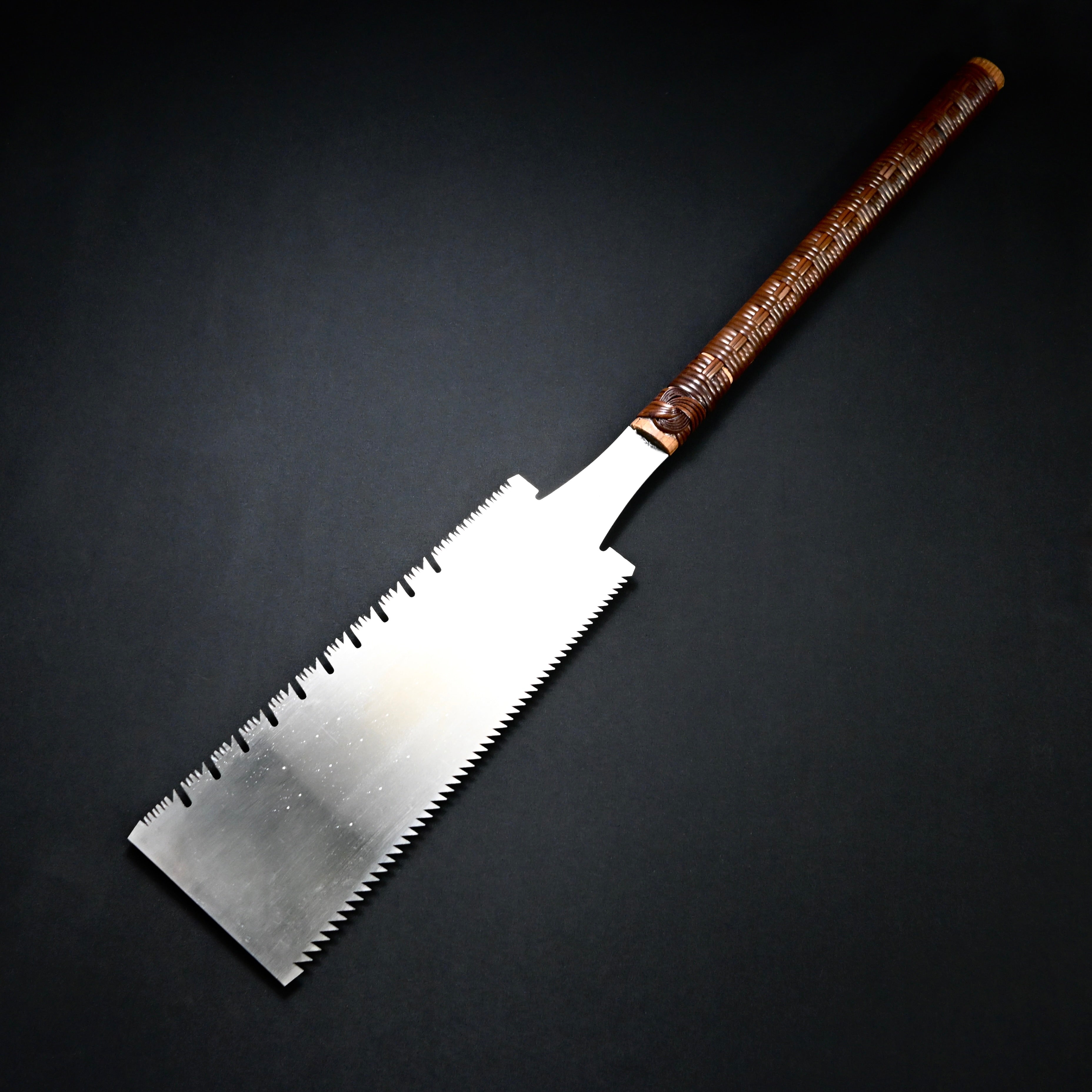 #235 Nagakatsu Double Edge Saw Eddy Type Handles set by Kurashige For Hard Wood 長勝鋸 渦巻き柄 両刃鋸 300mm