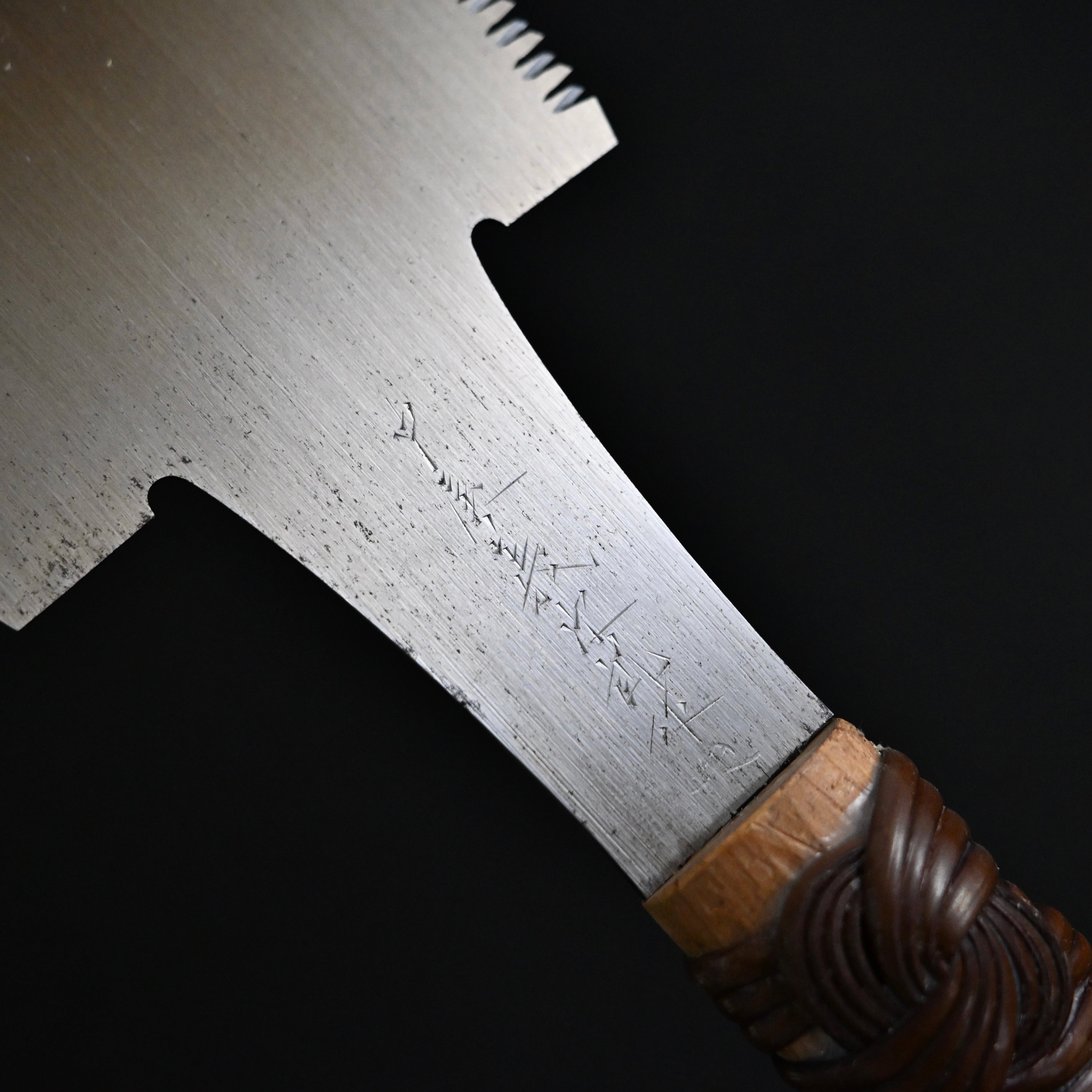 #239 Nagakatsu Double Edge Saw Eddy Type Handles set by Kurashige For Soft Wood 長勝鋸 渦巻き柄 両刃鋸 275mm