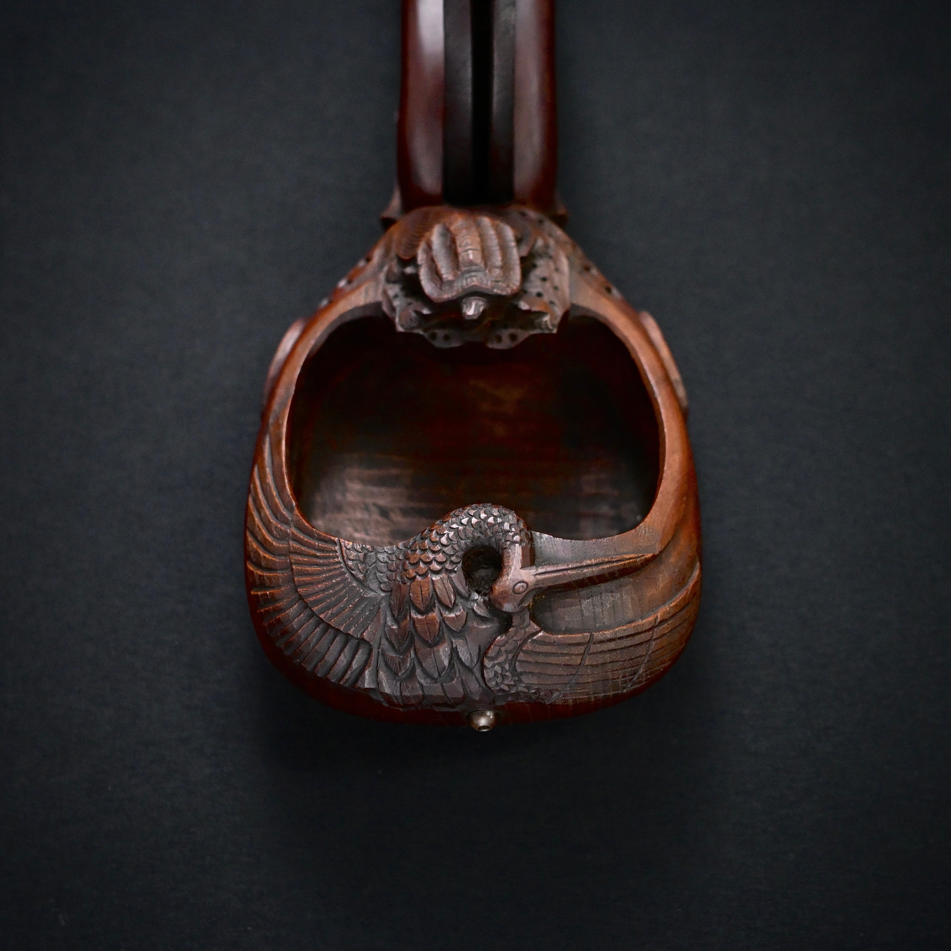 #ST63 Old Stock Japanese Carpenter Ink Pot Traditional Measuring Tools Sumitsubo by TsuboToyo 初代坪豊作 墨壺 鶴亀 240mm