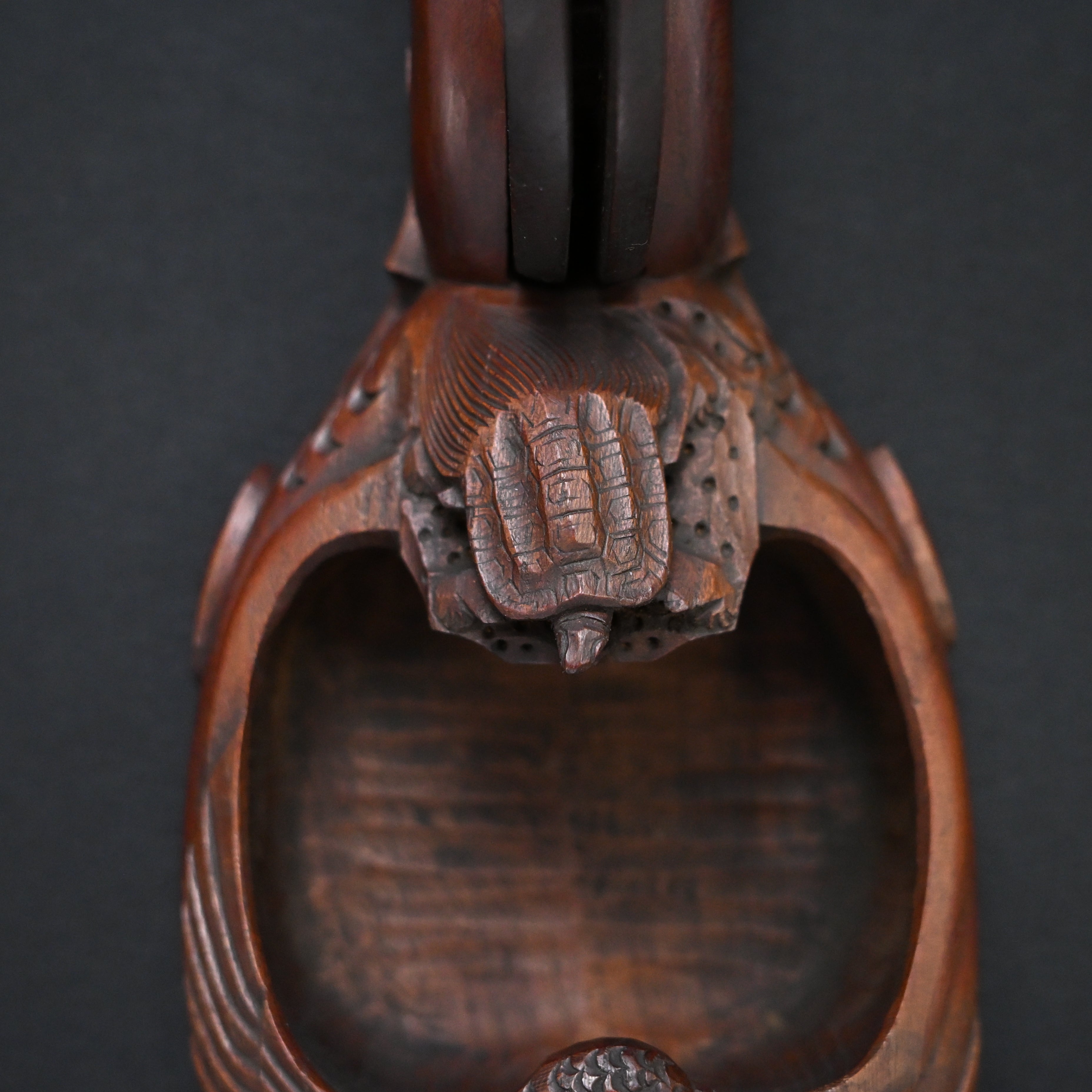 #ST63 Old Stock Japanese Carpenter Ink Pot Traditional Measuring Tools Sumitsubo by TsuboToyo 初代坪豊作 墨壺 鶴亀 240mm