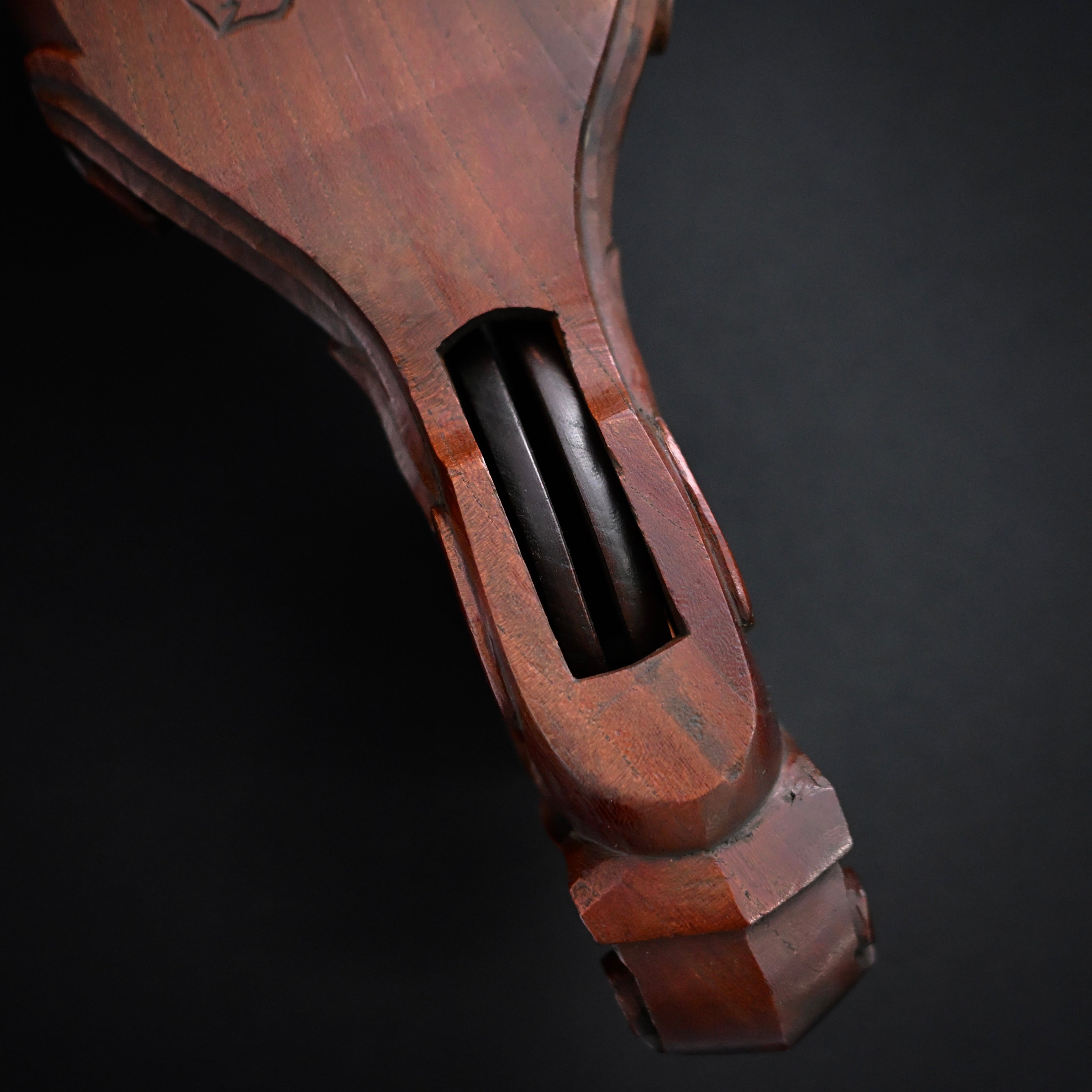 #ST63 Old Stock Japanese Carpenter Ink Pot Traditional Measuring Tools Sumitsubo by TsuboToyo 初代坪豊作 墨壺 鶴亀 240mm