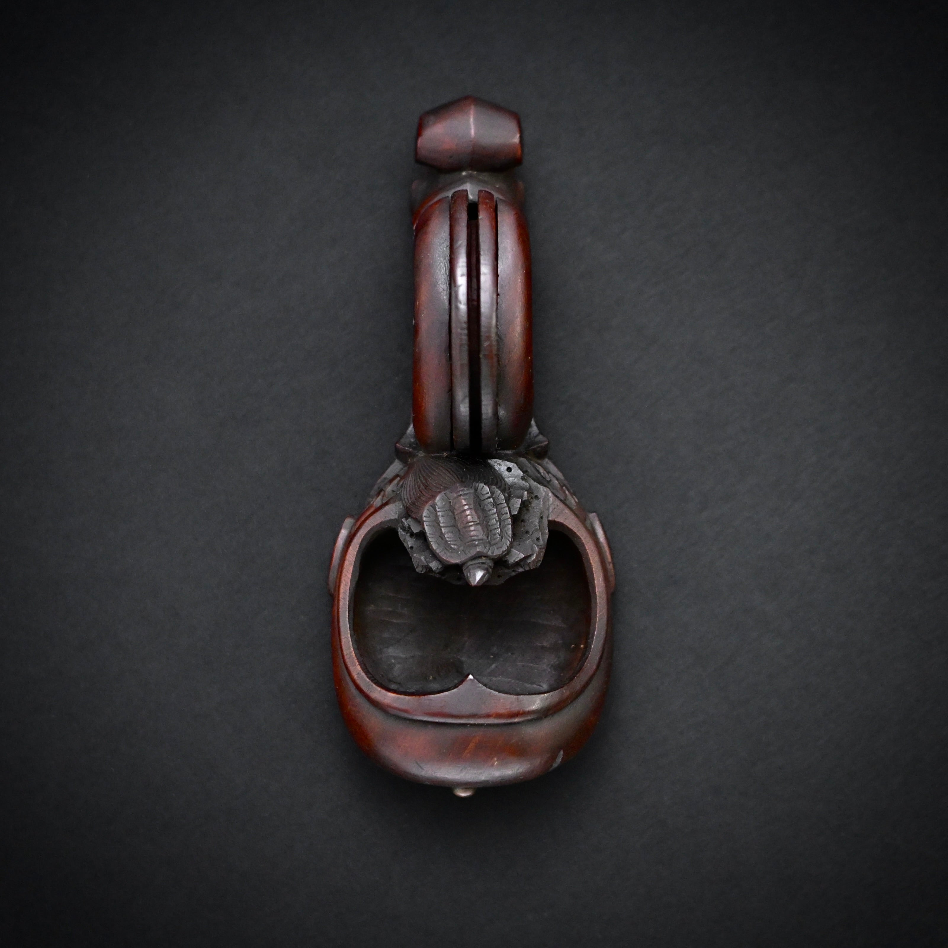 #ST64 Old Stock Japanese Carpenter Ink Pot Traditional Measuring Tools Sumitsubo by TsuboToyo 初代坪豊作 墨壺 鶴亀 150mm