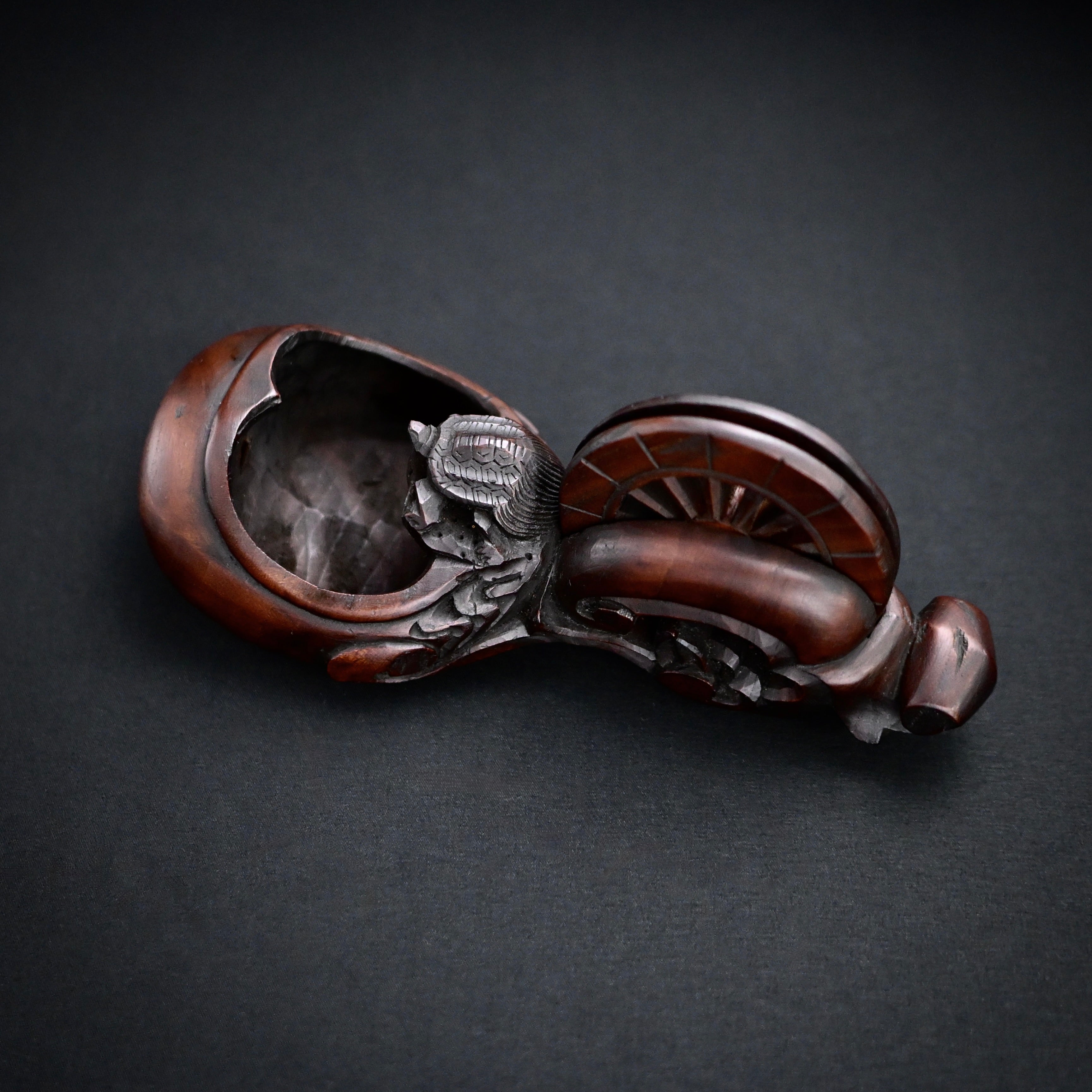 #ST62 Old Stock Japanese Carpenter Ink Pot Traditional Measuring Tools Sumitsubo by TsuboToyo 初代坪豊作 墨壺 鶴亀 180mm