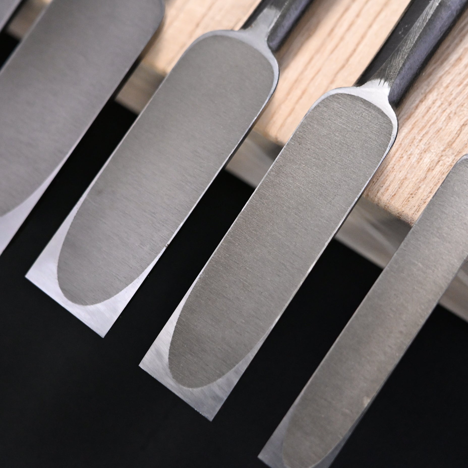 Tasai Timber chisels 6-Piece set Special Blue Steel 田斎 磨き叩組鑿 6本組