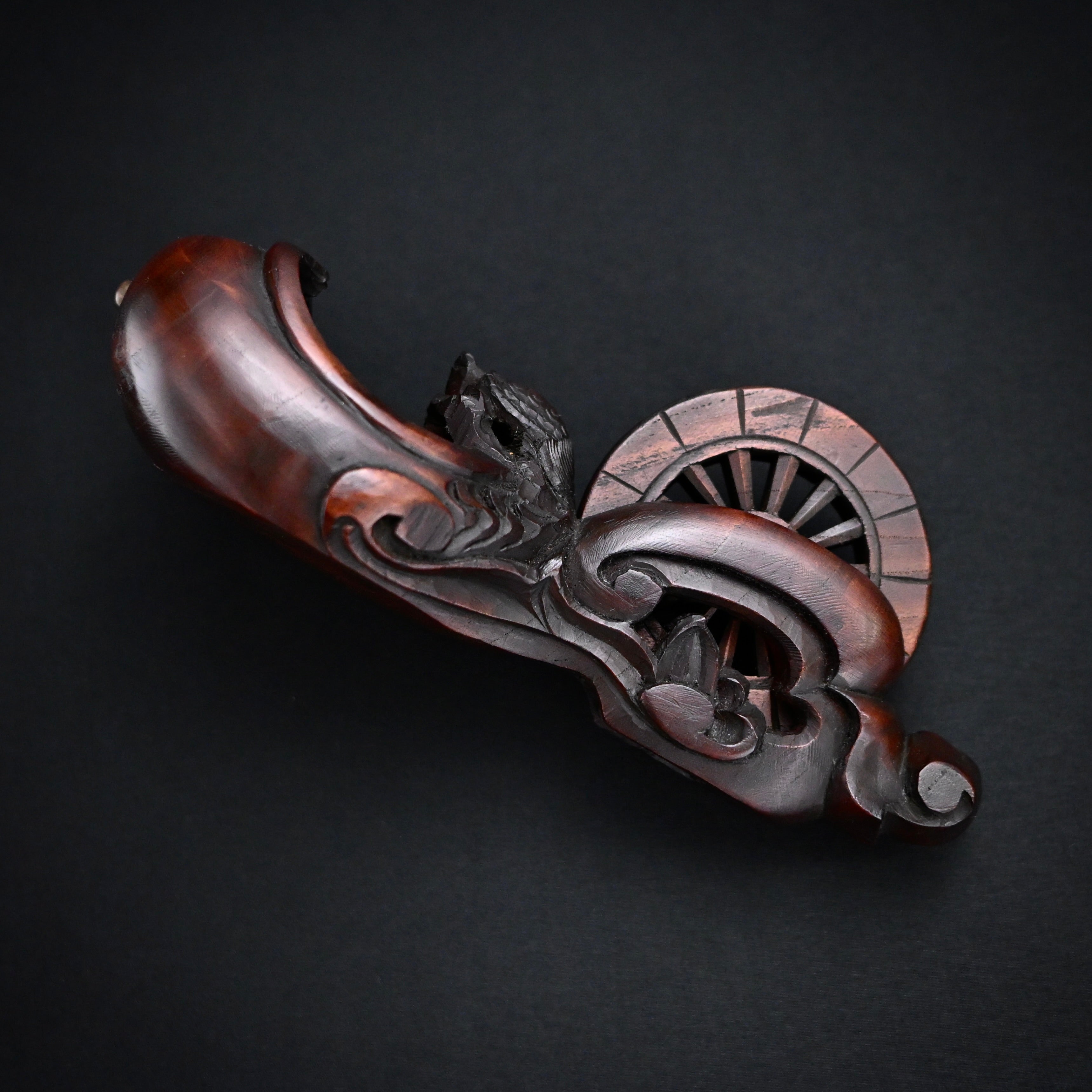 #ST62 Old Stock Japanese Carpenter Ink Pot Traditional Measuring Tools Sumitsubo by TsuboToyo 初代坪豊作 墨壺 鶴亀 180mm