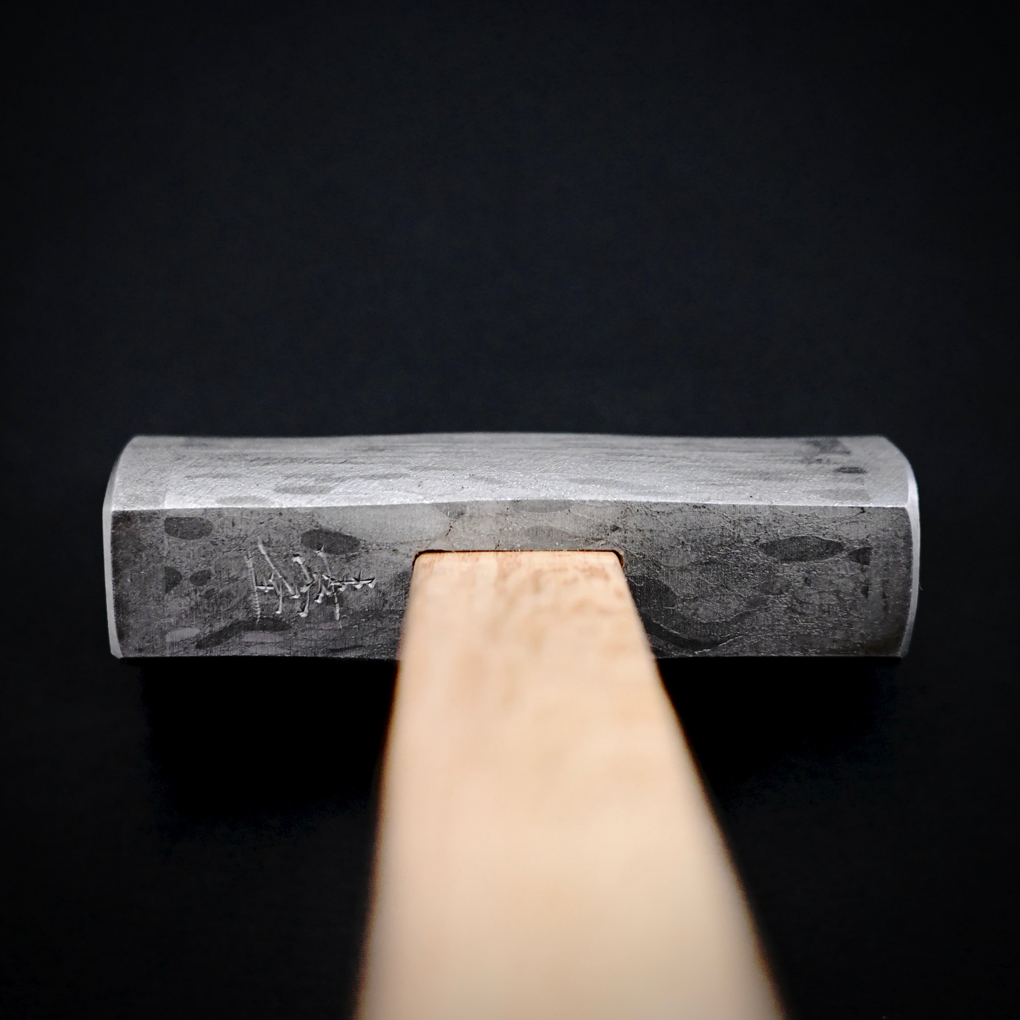 Sozen Square Hammers Damascus finish with Oak Handle 素全 四角玄翁 ダマスカス鋼 白樫柄入