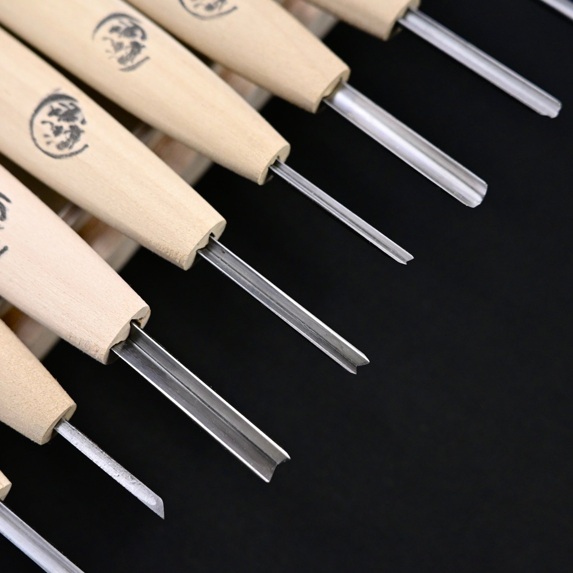 Sakae Carving chisels set with Blue steel by Chousei 栄 彫刻刀 10本組 青紙スーパー鋼 Chokokuto