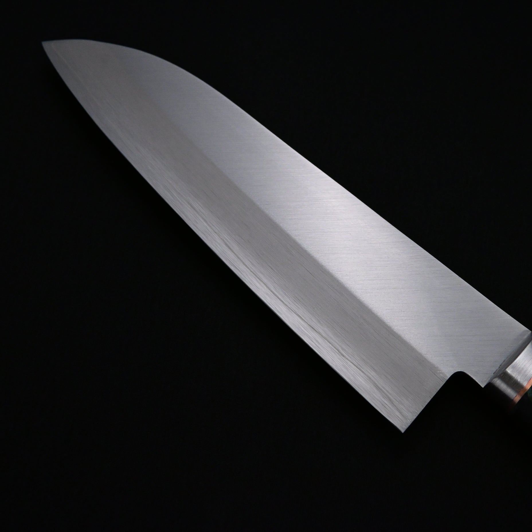 Kanemoto Santoku kitchen knife Green Handle 兼元 三徳包丁 DPゴールド 170mm 緑合板柄
