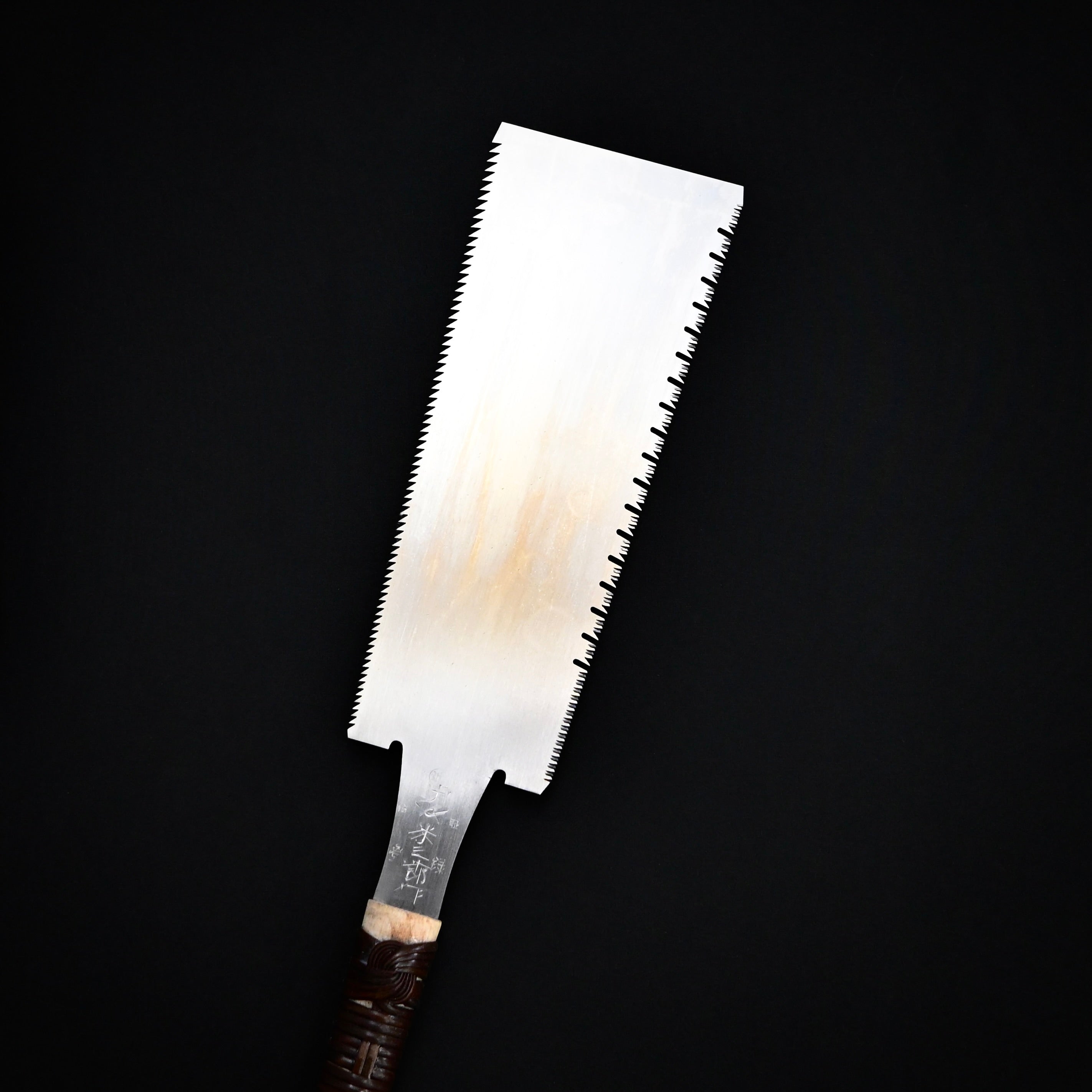 #242 Nagakatsu Double Edge Saw Eddy Type Handles set by Kurashige For Soft Wood 長勝鋸 渦巻き柄 両刃鋸 240mm 針葉用