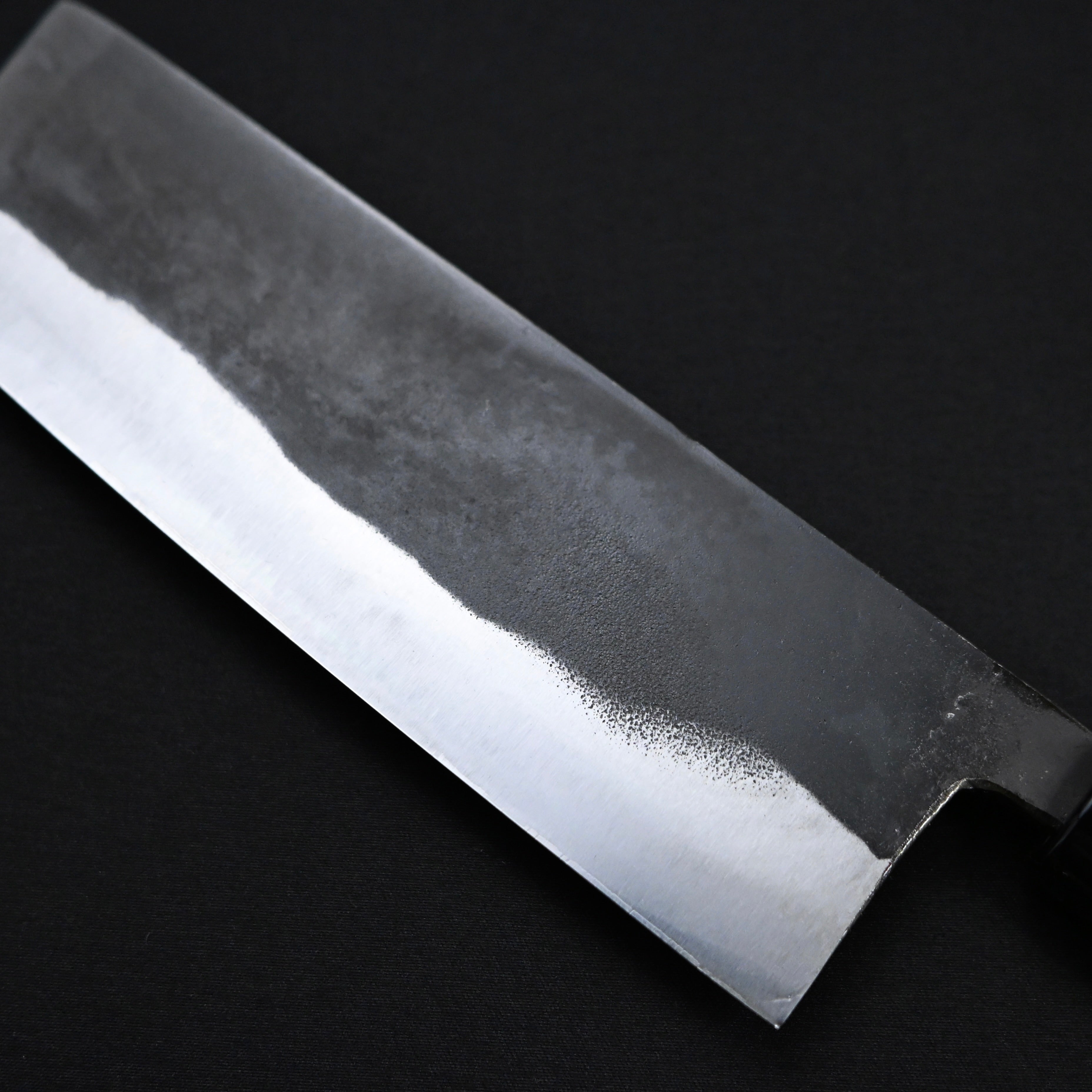 かじ兵衛 白紙鋼 黒打 地型包丁 135mm Hand made Kajihei Jigata Knife with white steel
